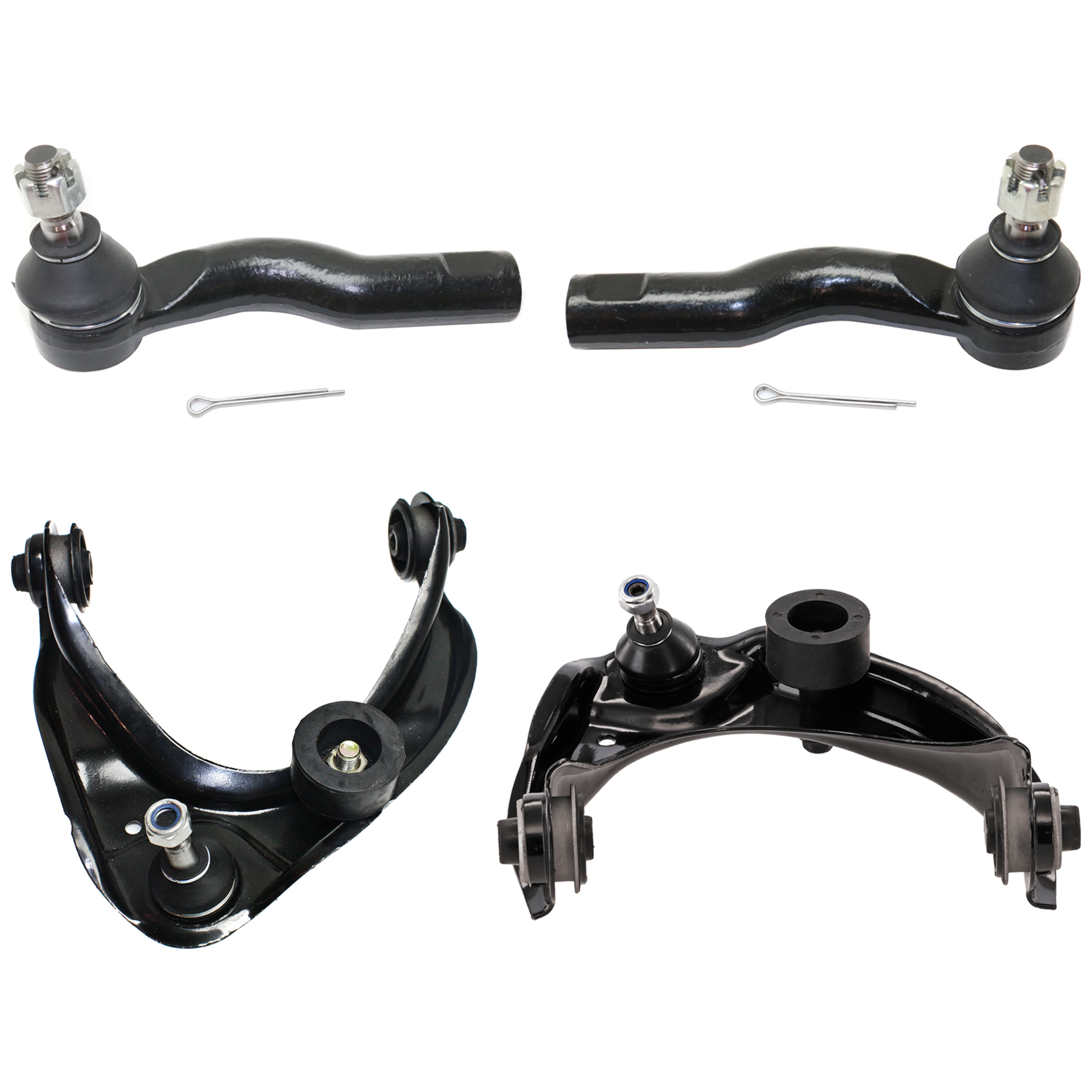 AM FUSION 10-12 MKZ 11-12 FRONT CONTROL ARM RH AND LH Upper 4 pc Kit with Tie Rod End SKU KIT 060324 C45 OEM GK2A34200C GR8C34200-7E5Z3084R