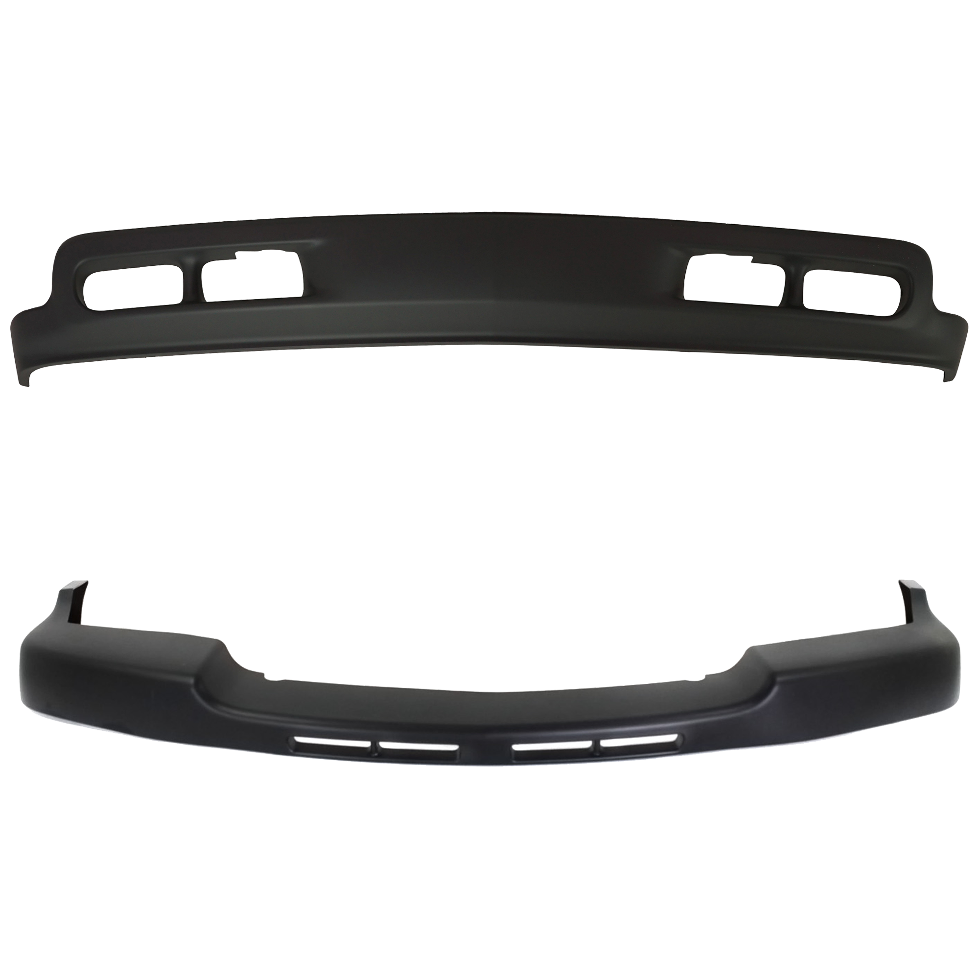 AM SILVERADO 2500 HD SILVERADO 3500-01-02 FRONT BUMPER MOLDING 2 pc Kit with Valance SKU KIT 060324 C50 Partslink GM1051106 GM1092167 OEM 15746399-15005294
