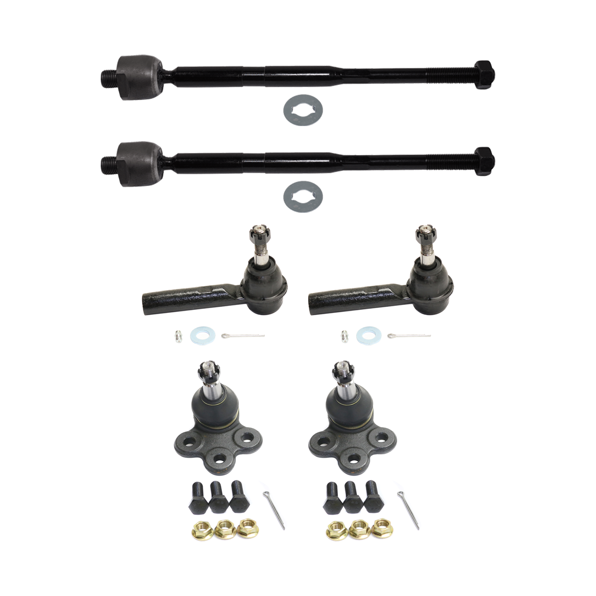 AM EQUINOX TERRAIN 10-17 FRONT TIE ROD END RH AND LH Inner and Outer 6 pc kit with Ball Joint SKU KIT 060324 C68 OEM 19207057-19210063 GS50519
