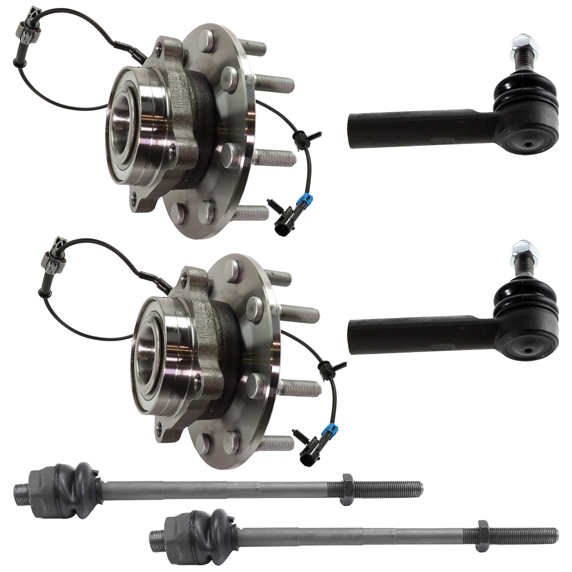 AM SILVERADO 3500 HD SIERRA 3500 HD 07-10 FRONT HUB ASSEMBLY with Tie Rod End SKU KIT 060324 C79 OEM 22740470-2693171-2693430-40118