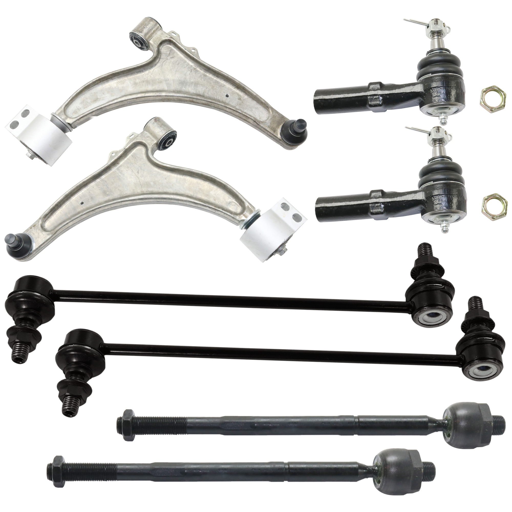 AM LACROSSE 10-12 FRONT CONTROL ARM RH AND LH Lower with Sway Bar Link Tie Rod End SKU KIT 060324 C85 OEM 233-544-322-335-443-000-000-000-000