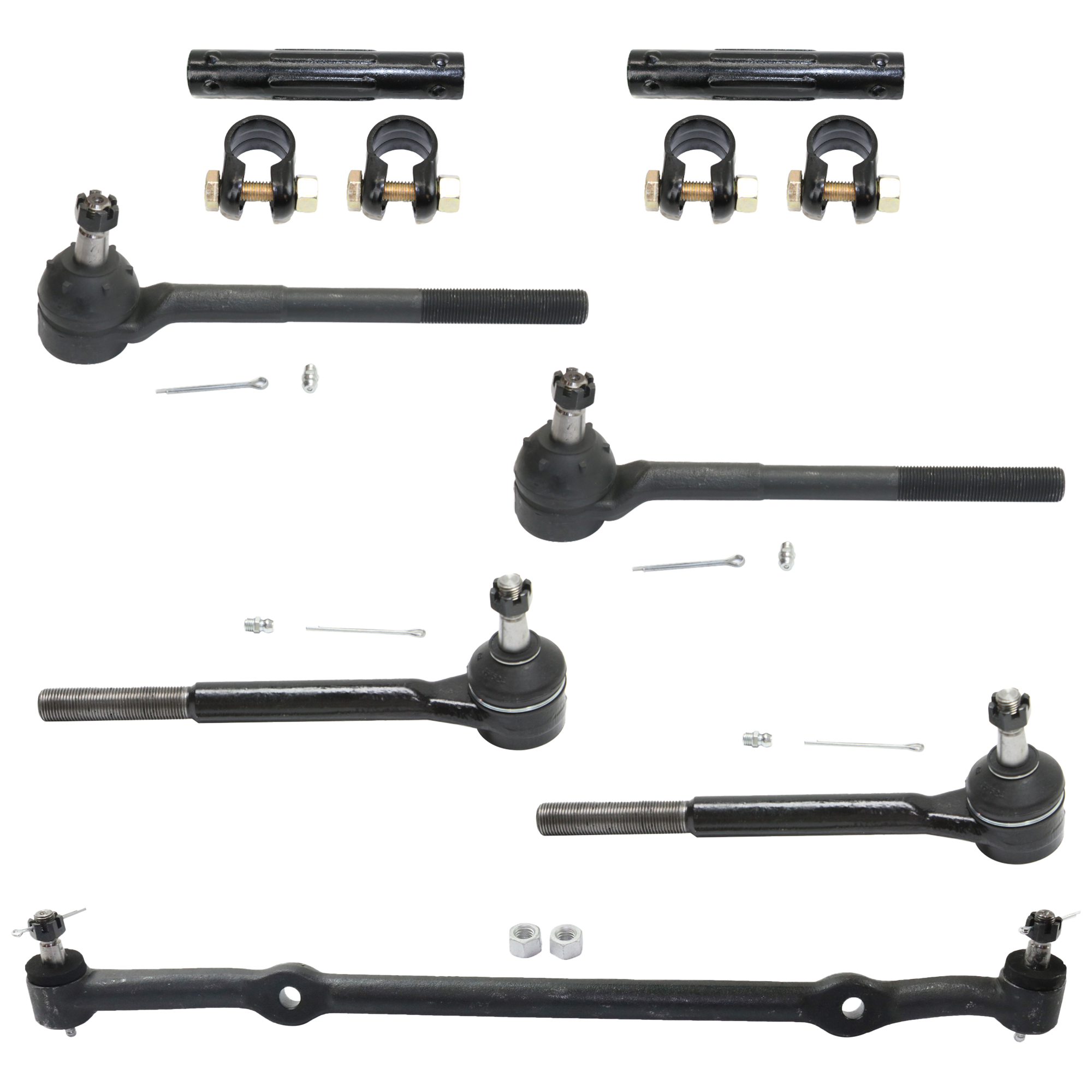 AM MONTE CARLO 78-88 CENTER LINK 7 pc Kit with Tie Rod Adjusting Sleeve Tie Rod End SKU KIT 060324 C91 OEM 804909-1382007-2721151-2721213
