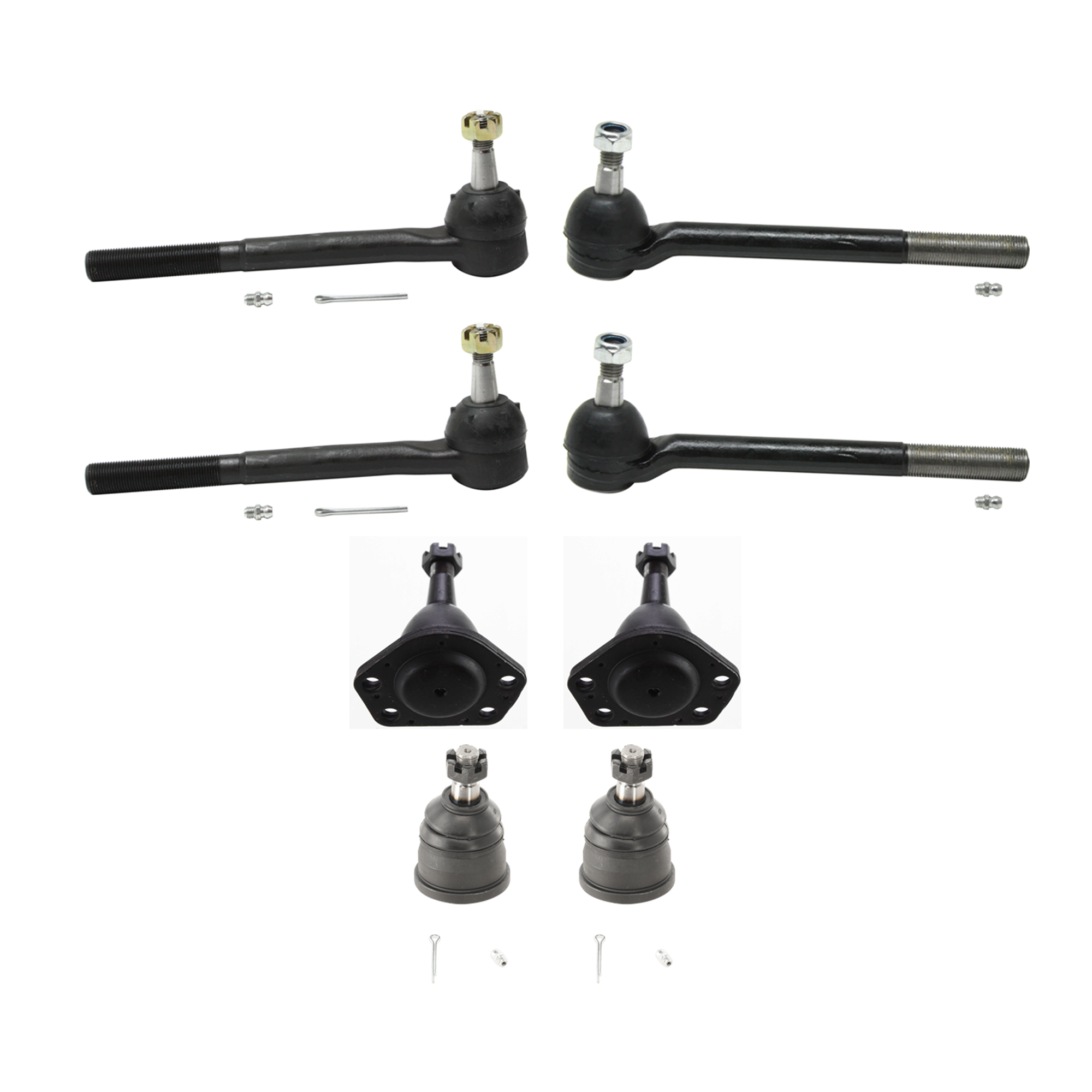 AM BLAZER 96-05 S10-96-03 FRONT BALL JOINT RH AND LH Upper and Lower 8 pc kit with Tie Rod End SKU KIT 060424 C118