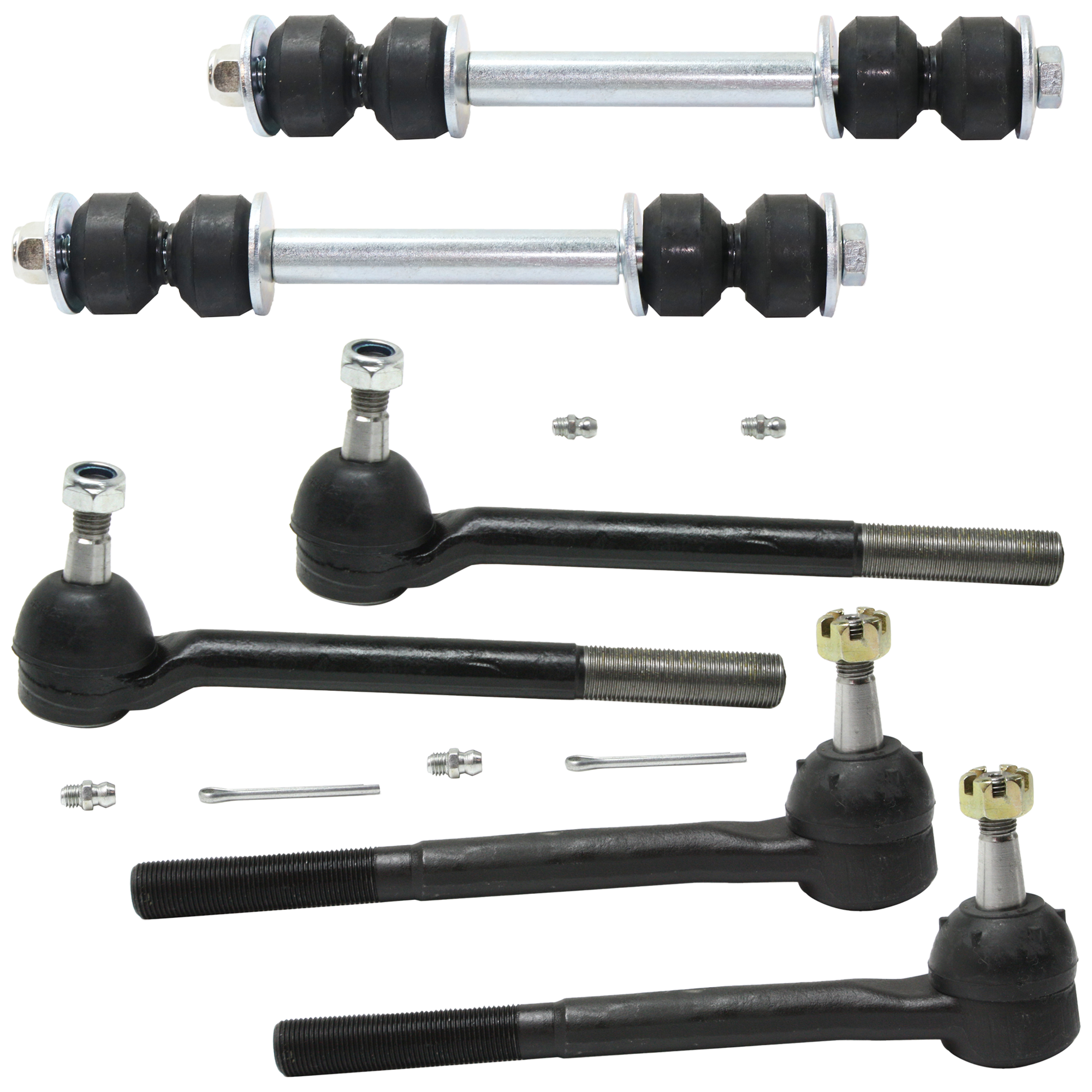 AM BLAZER 96-05 S10-96-03 FRONT TIE ROD END RH AND LH Inner and Outer 6 pc kit w Sway Bar Link SKU KIT 060424 C119 OEM 18064-315125-470147-653000-681