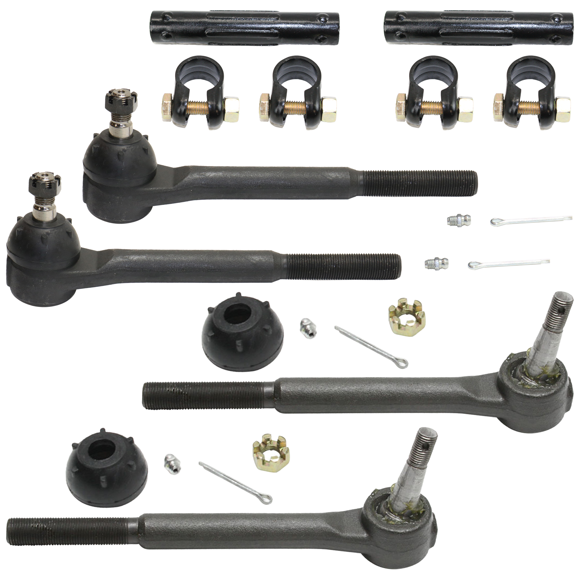 AM CAMARO FIREBIRD 82-92 FRONT TIE ROD END RH AND LH Inner and Outer 6 pc kit w Tie Rod Adjusting Sleeve SKU KIT 060424 C147 OEM 7837598-7837614-310265-382902