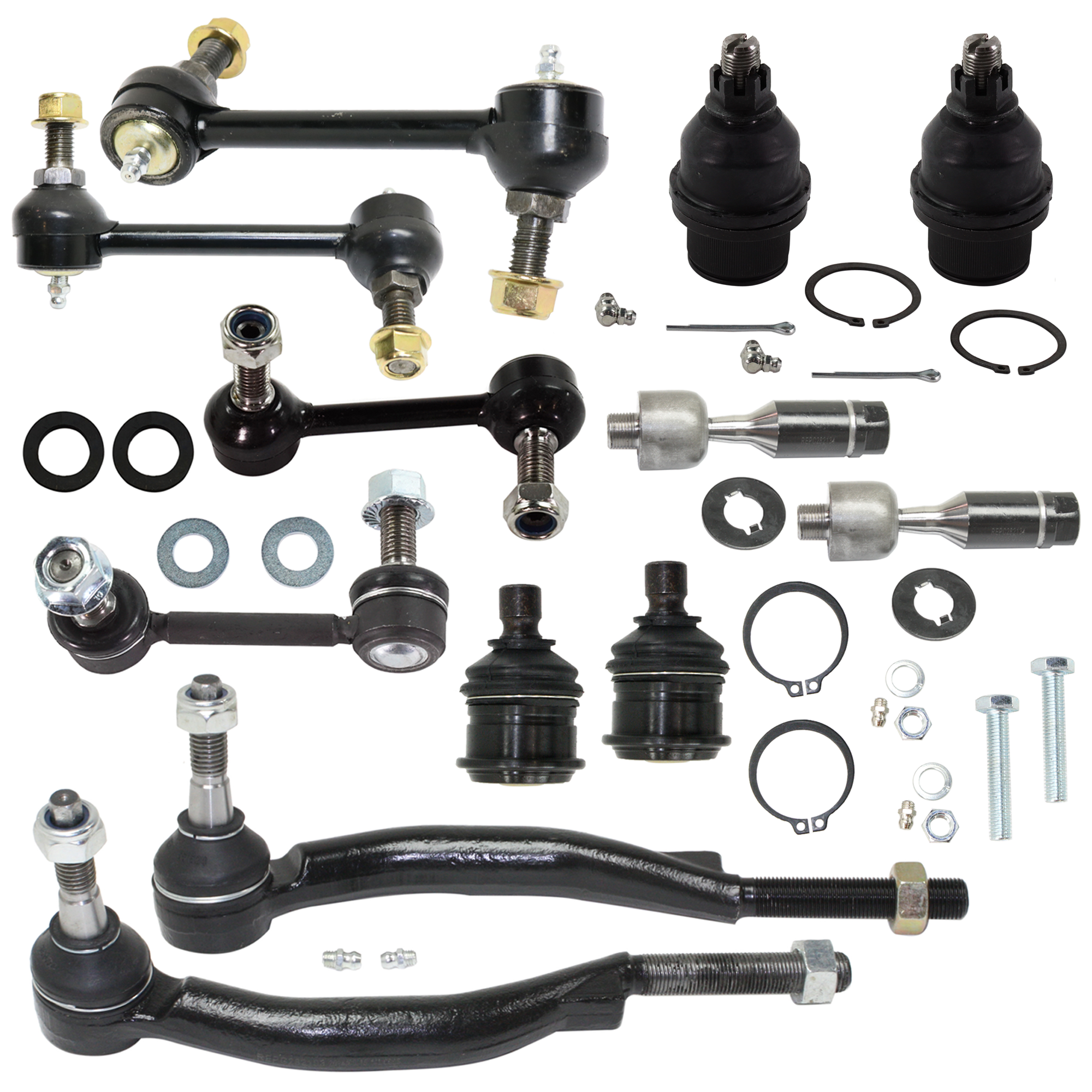 AM ASCENDER 04-08-9-7x 05-09 FRONT TIE ROD END LH AND RH Inner and Outer 12 pc kit w Ball Joint Sway Bar Link and Tie Rod End SKU KIT 060424 C158 OEM 101-559-826-932-254-000-000-000-000