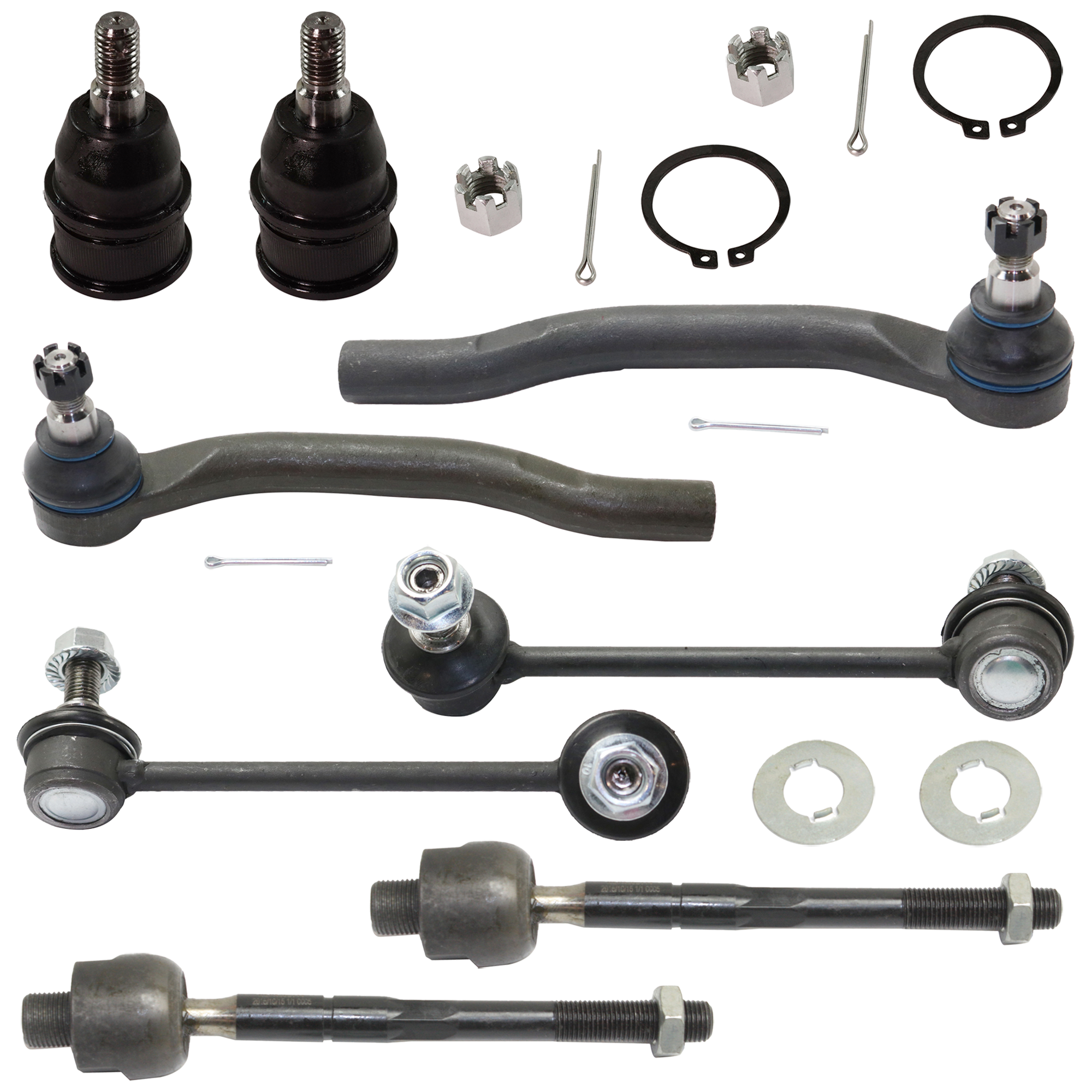 AM MDX 01-06 PILOT 03-08 FRONT AND REAR TIE ROD END RH AND LH Outer 8 pc kit w Ball Joint and Sway Bar Link SKU KIT 060424 C16 OEM 1014345-2693326-4011989-401198