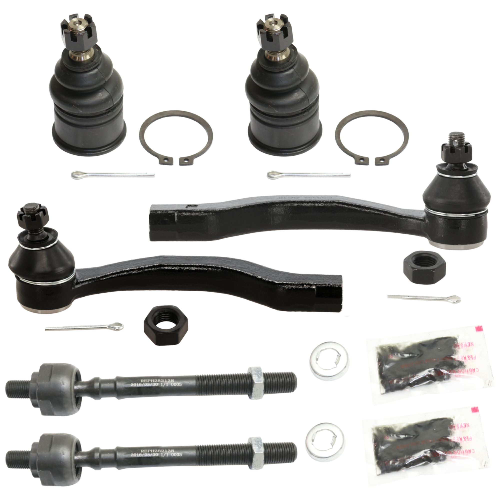 AM CIVIC 96-00 FRONT TIE ROD END RH AND LH Outer 6 pc kit w Ball Joint SKU KIT 060424 C20 OEM 1014820-2693239-4011623-401190