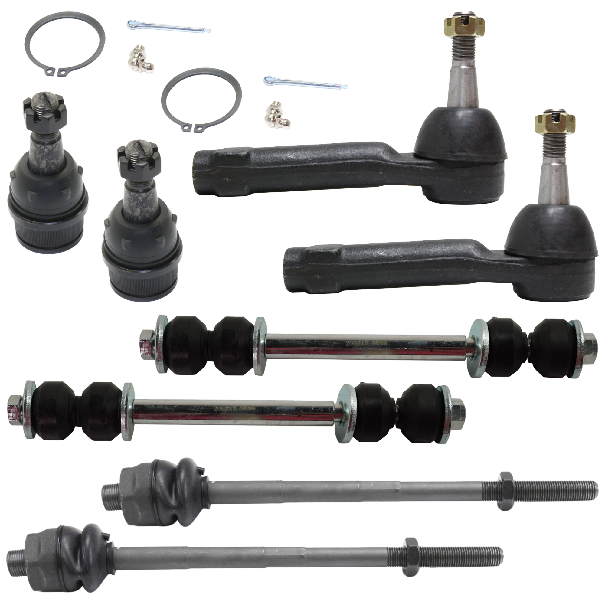 AM SILVERADO SIERRA 1500-99-06 FRONT TIE ROD END RH AND LH Inner and Outer 8 pc kit w Ball Joint and Sway Bar Link SKU KIT 060424 C75 OEM 2693122-4011785-4012354-124