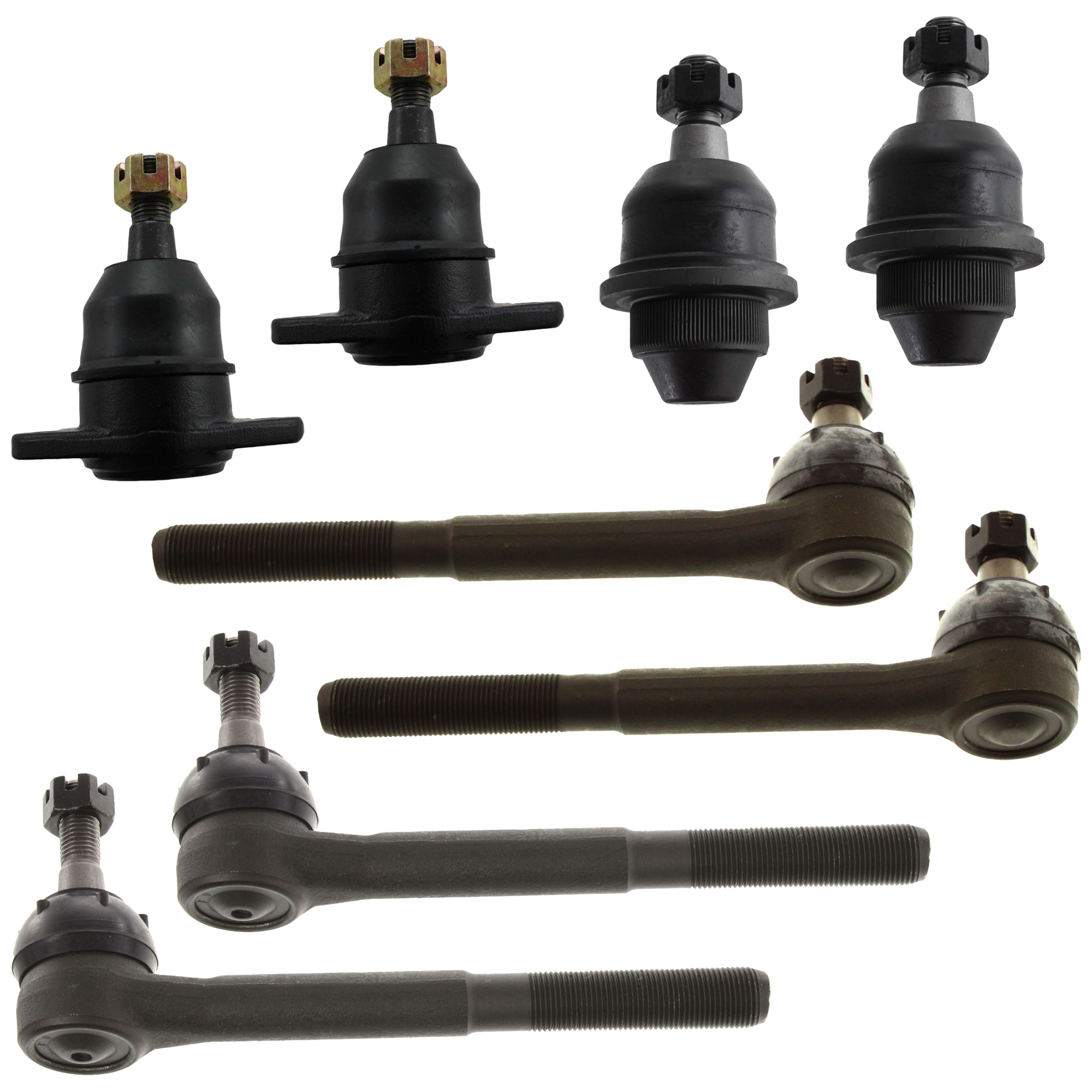 AM K2500 TAHOE 95-00 FRONT BALL JOINT RH AND LH Upper and Lower 8 pc kit with Tie Rod End SKU KIT 060424 C98 OEM 104221-286020-2601474-5051232