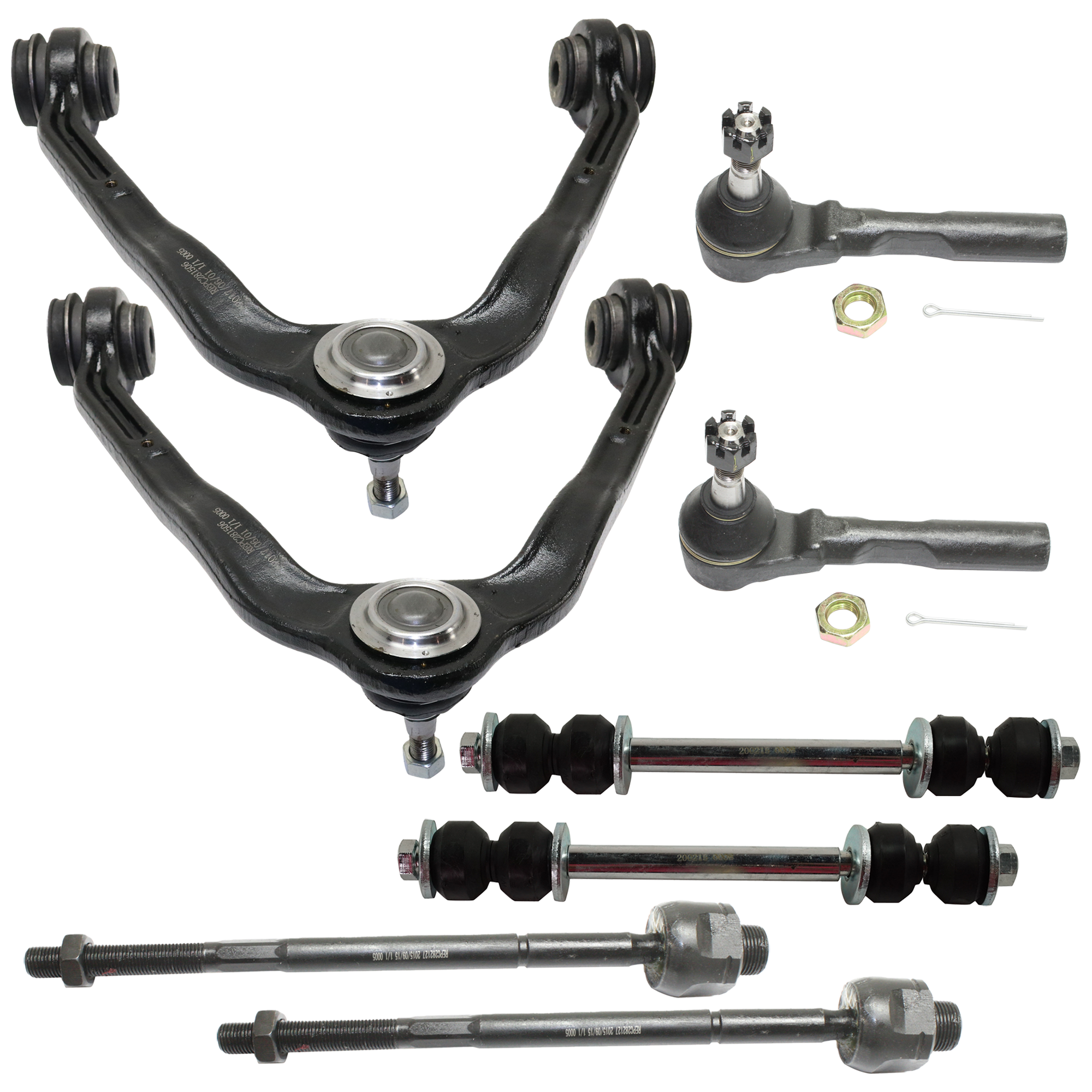 AM SILVERADO 1500 SIERRA 1500-99-06 SILVERADO 1500 CLASSIC SIERRA 1500 CLASSIC 07-07 FRONT SUSPENSION KIT RH AND LH 8 pc kit with Control Arm Sway Bar Link and Tie Rod End SKU KIT 060524-11 OEM 124-754-851-504-720-000-000-000-000