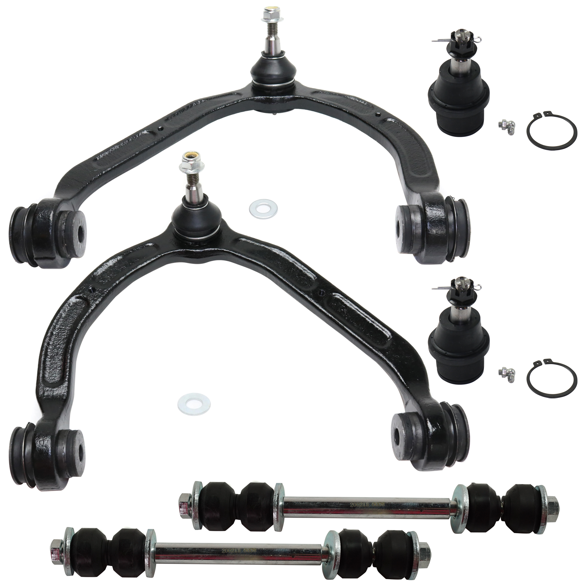 AM EXPRESS 3500 SAVANA 3500-03-07 FRONT SUSPENSION KIT RH AND LH 6 pc Kit with Control Arm Ball Joint and Sway Bar Link SKU KIT 060524-19 OEM 19210782-15049879-25793550-150