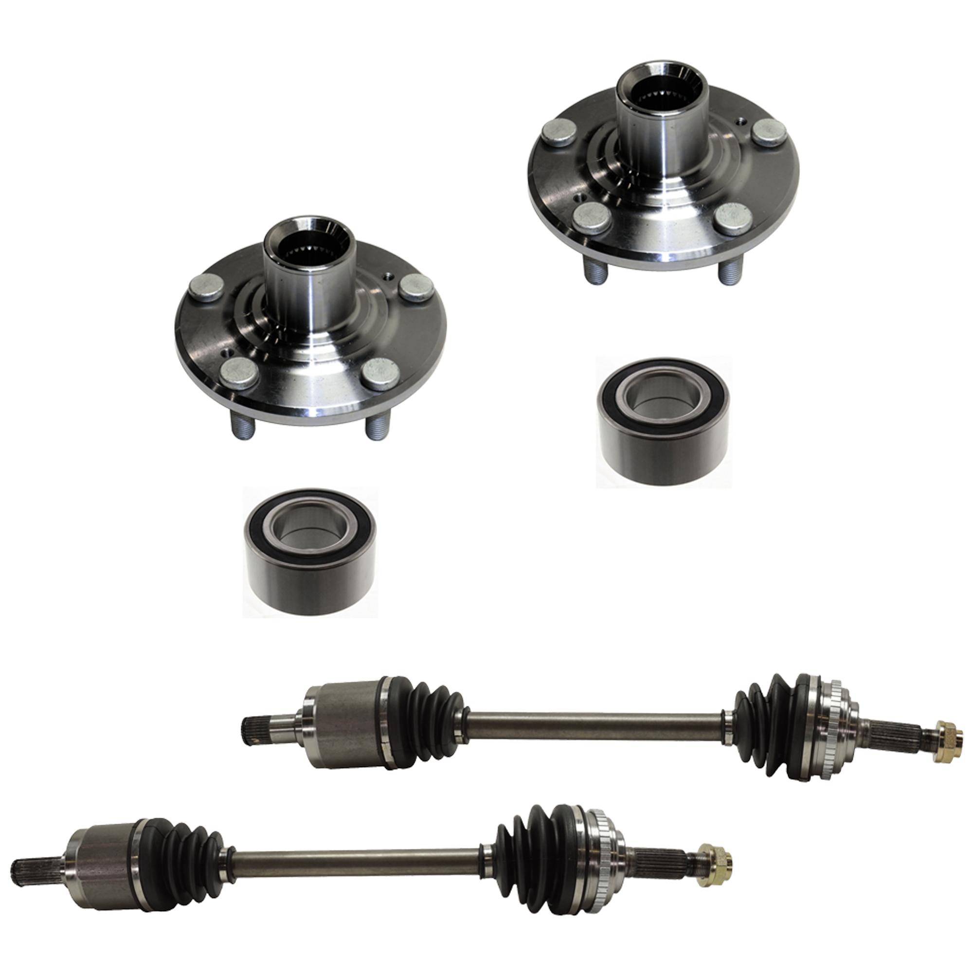 AM ACCORD 98-02 TL 99-03 FRONT AXLE ASSEMBLY RH AND LH 6 pc kit with Axle Assembly Wheel Bearing and Wheel Hub SKU KIT 060524-23 OEM 44600S87A00