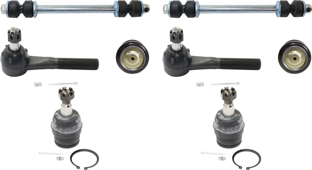 AM RAM 1500-94-96 FRONT SUSPENSION KIT 8 pc Kit with Ball Joints Sway Bar Links and Tie Rod Ends SKU KIT 060618-05 OEM 104181-2601430-5051198-5203