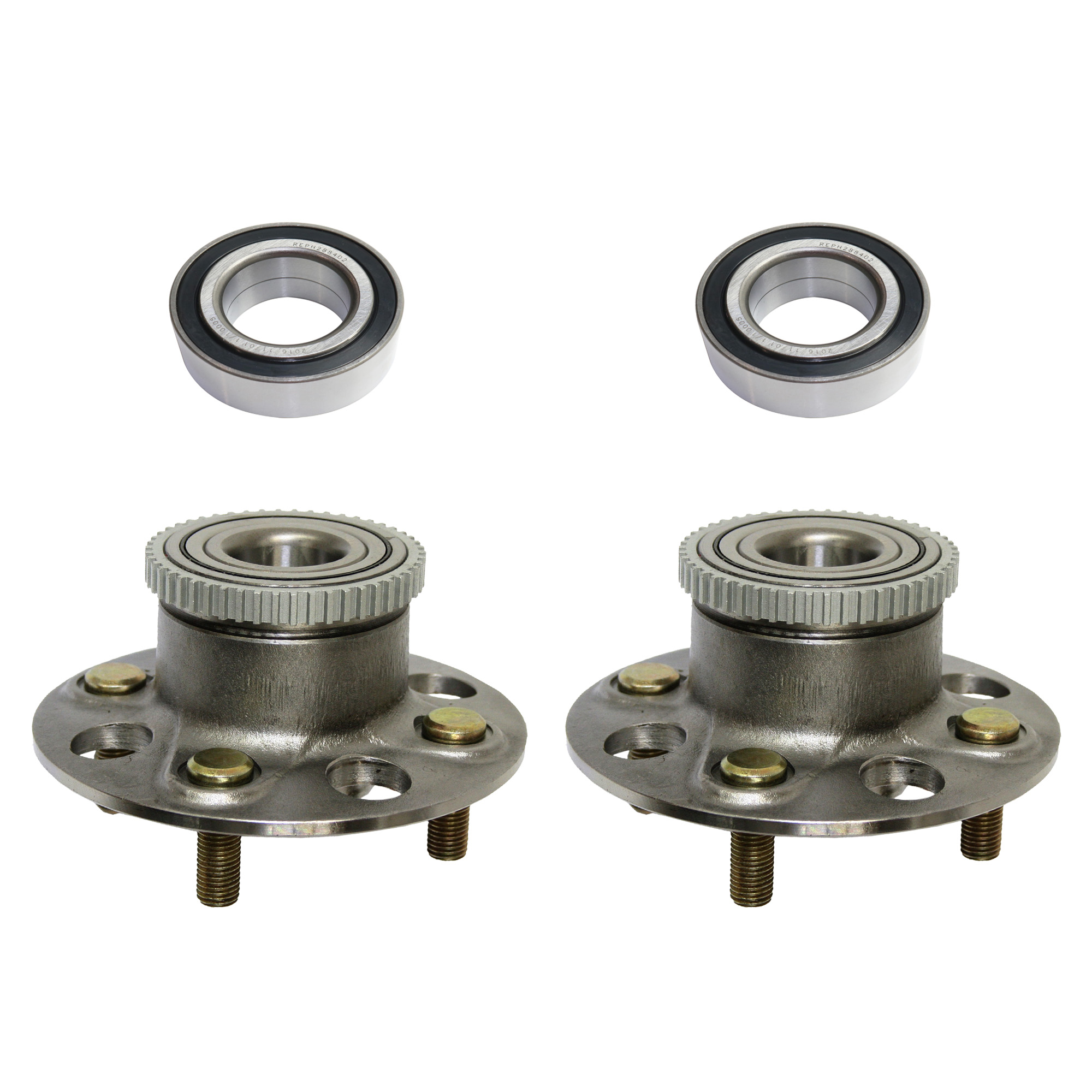 AM CIVIC 01-05 EL 04-05 REAR HUB ASSEMBLY RH AND LH 4 pc Kit with Wheel Bearings SKU KIT 060622-02