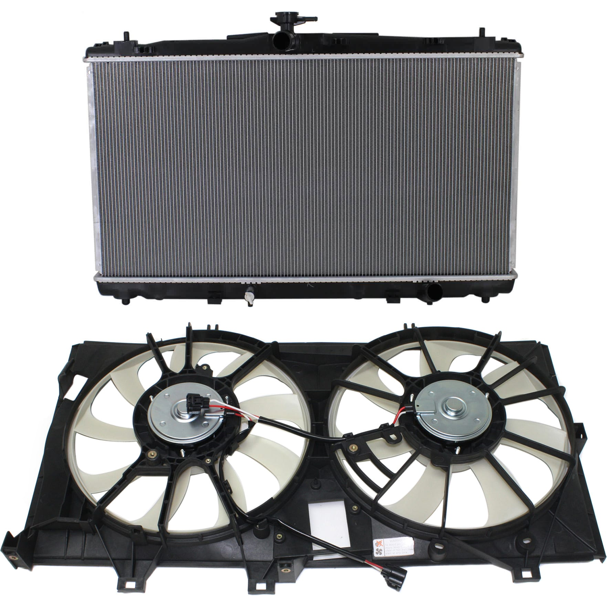 AM AVALON 13-18 RADIATOR FAN ASSEMBLY Dual fan 2.5L Eng. Hybrid Models 2 pc kit w Radiator SKU KIT 060624-34 Partslink TO3115173 TO3010338 TO3010339 OEM 167110V110 PFM 163630A150-1636