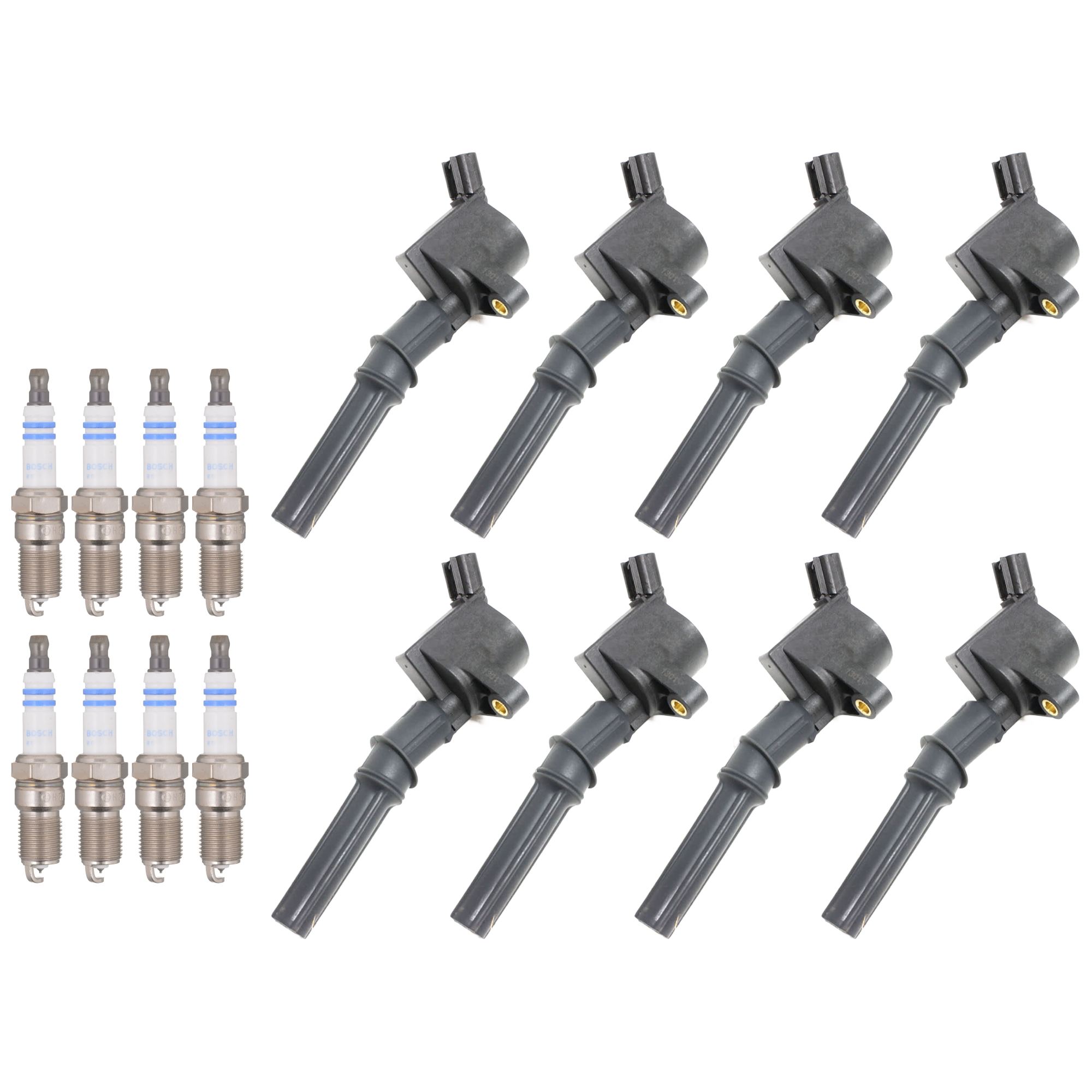 AM F 150-97-08 MUSTANG 99-04 IGNITION COIL AND SPARK PLUG KIT 9 pc Kit SKU KIT 060626-18 OEM 4517-5011-26326-30721-30728-48