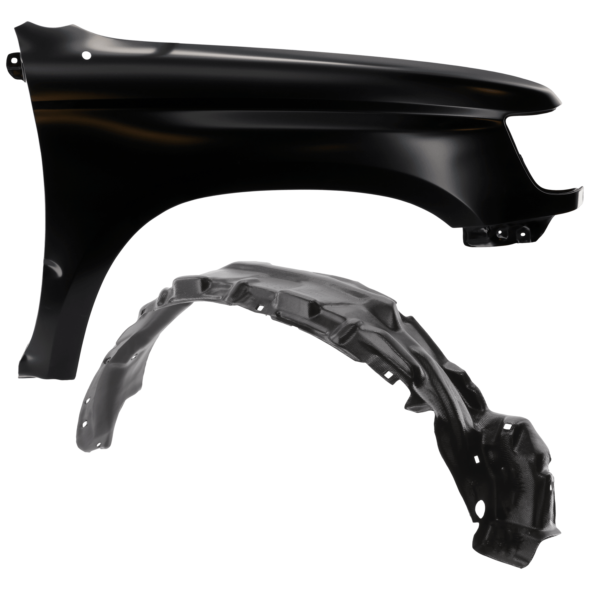 AM 4RUNNER 96-98 FRONT FENDER RH 2 pc Kit Primed with Fender Liner SKU KIT 060626-28 Partslink TO1241165 TO1251103 OEM 5380135540-5387535020