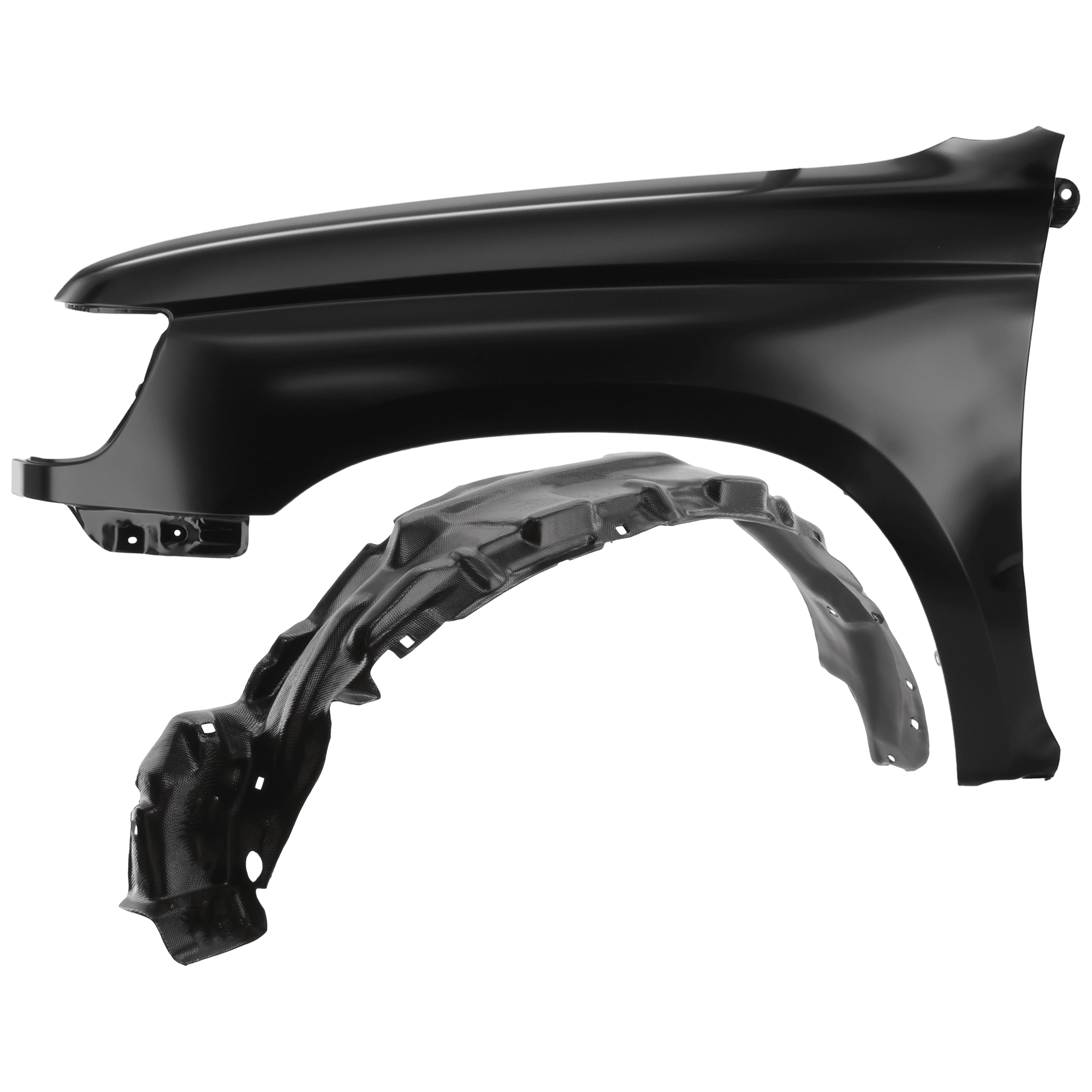 AM 4RUNNER 96-98 FRONT FENDER LH 2 pc Kit Primed with Fender Liner SKU KIT 060626-29 Partslink TO1240165 TO1250103 OEM 5380235630-5387635010
