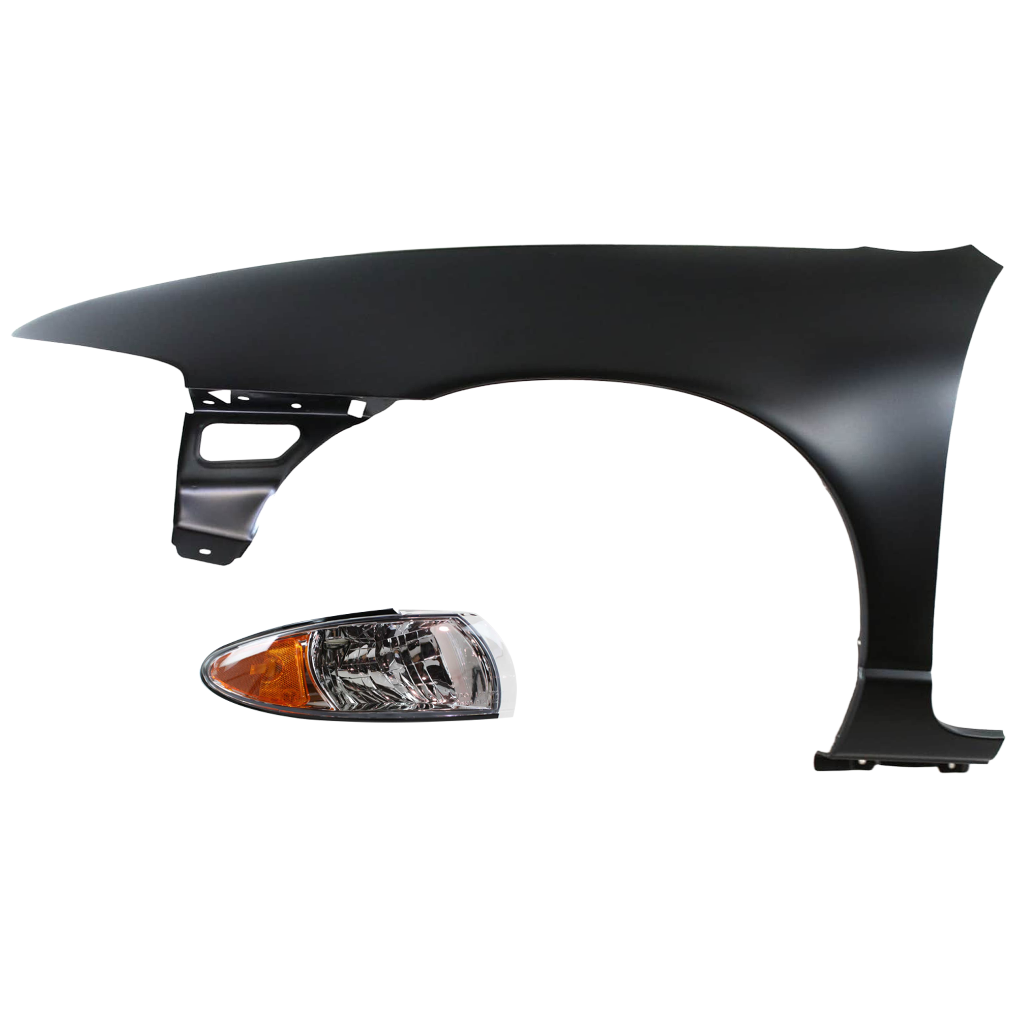 AM GRAND PRIX 97-03 FRONT FENDER LH 2 pc Kit Primed with Corner Light SKU KIT 060626-36 Partslink GM1240256 GM2521153 OEM 12528521-16521834