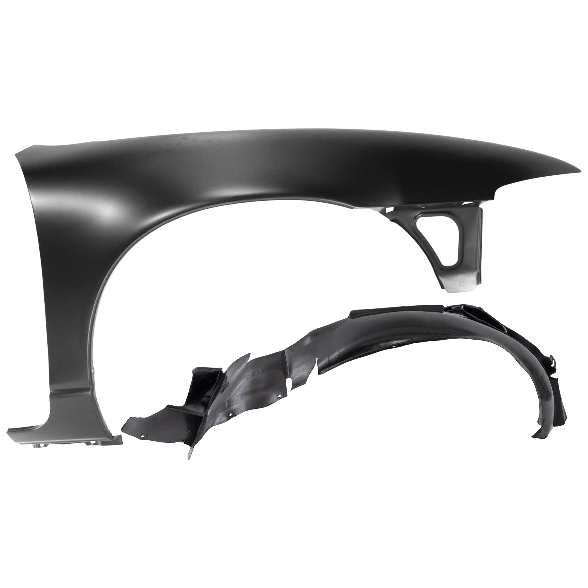AM GRAND PRIX 97-03 FRONT FENDER RH 2 pc Kit Primed with Fender Liner SKU KIT 060626-37 Partslink GM1241256 GM1248131 OEM 12528522-10309518