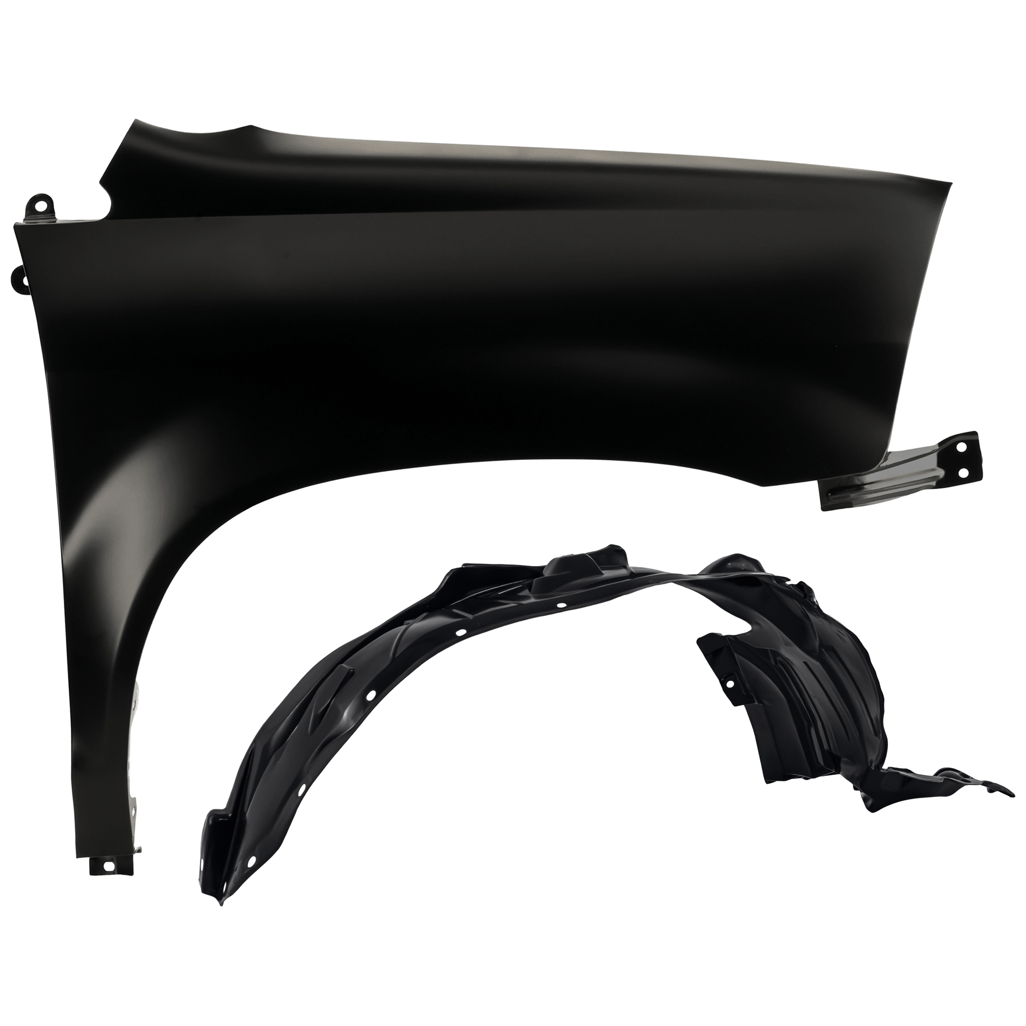 AM MDX 01-06 FRONT FENDER RH 2 pc Kit Primed Steel with Fender Liner SKU KIT 060626-39 Partslink AC1241112 AC1251101 OEM 60211S3VA90ZZ 74101S3VA00