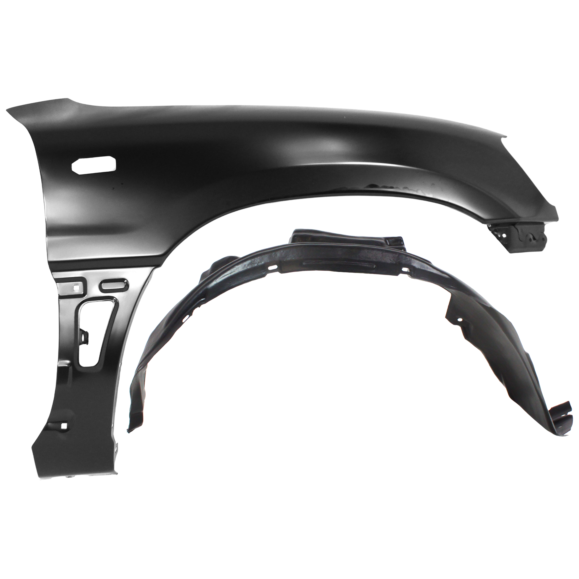 AM RAV4-96-97 FRONT FENDER RH 2 pc Kit Primed with Fender Liner SKU KIT 060626-47 Partslink TO1241163 TO1249109 OEM 5380142030-5387542012