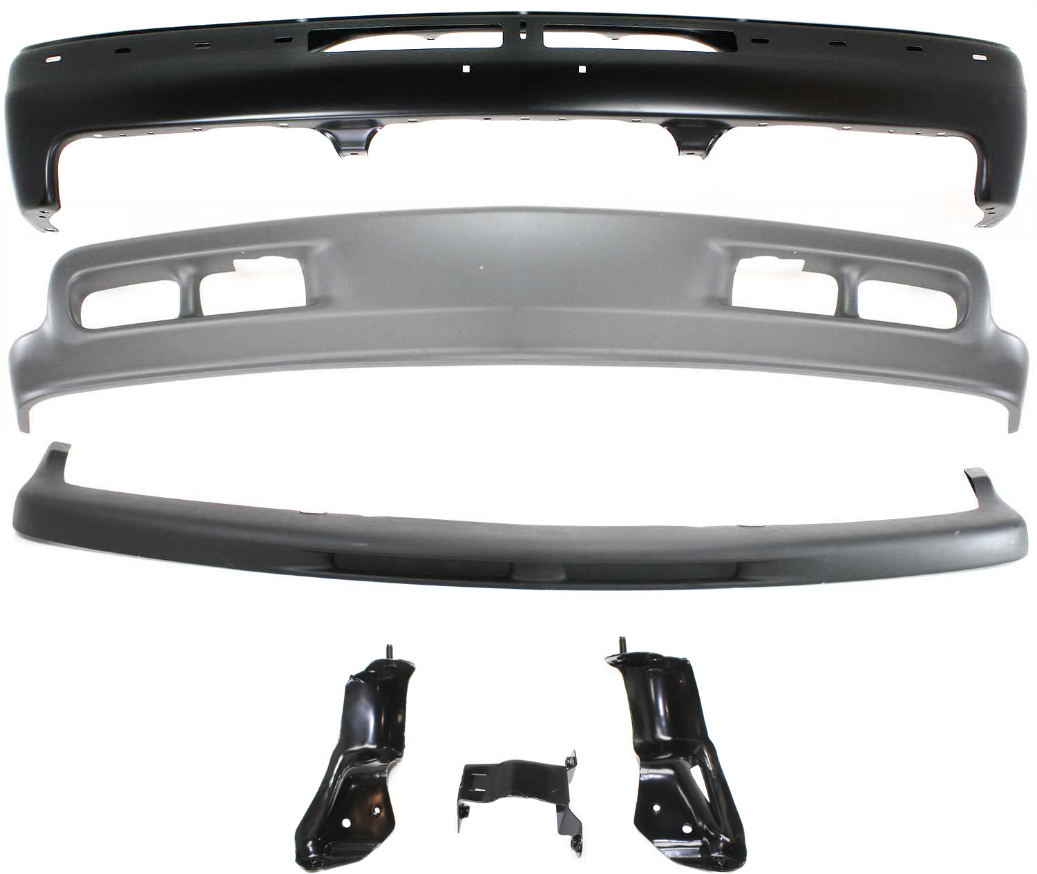 AM SUBURBAN 1500-00-04 FRONT BUMPER 6 pc Kit Primed with Bumper Bracket Bumper Trim and Valance SKU KIT 060717-07 Partslink GM1002375 GM1061102 GM1051103 GM1092167 OEM 12335826 PFM Performance 15050