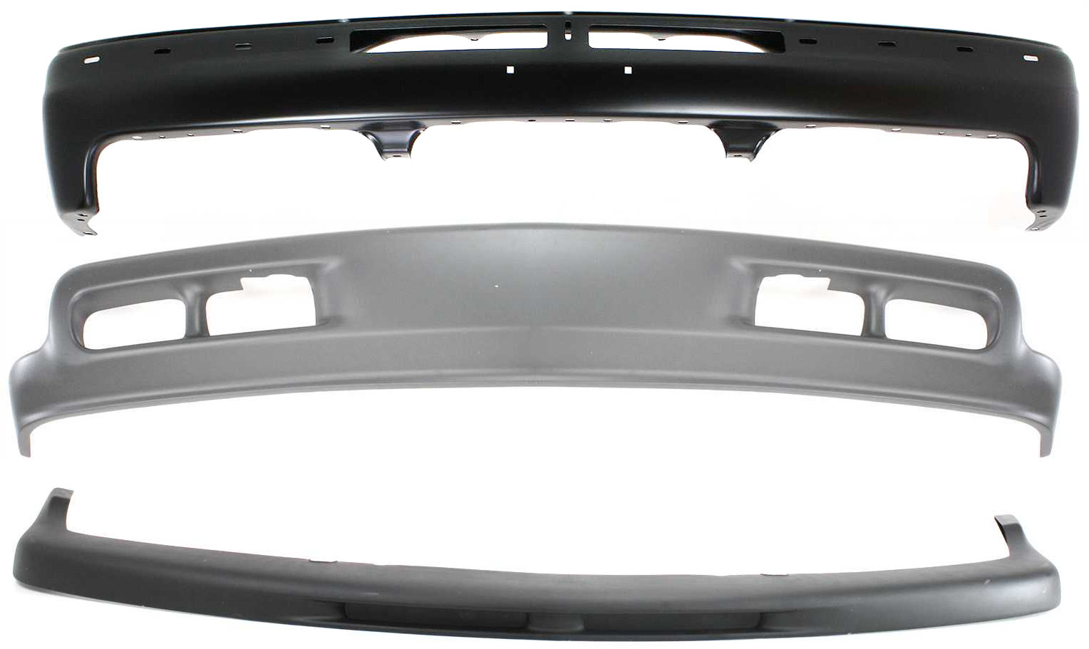 AM SUBURBAN 1500 TAHOE 00-04 FRONT BUMPER 3 pc kit Primed with Bumper Trim and Lower Air Deflector SKU KIT 060717-10 Partslink GM1002375 GM1051103 GM1092167 OEM 12335826 PFM 15050703-15005294