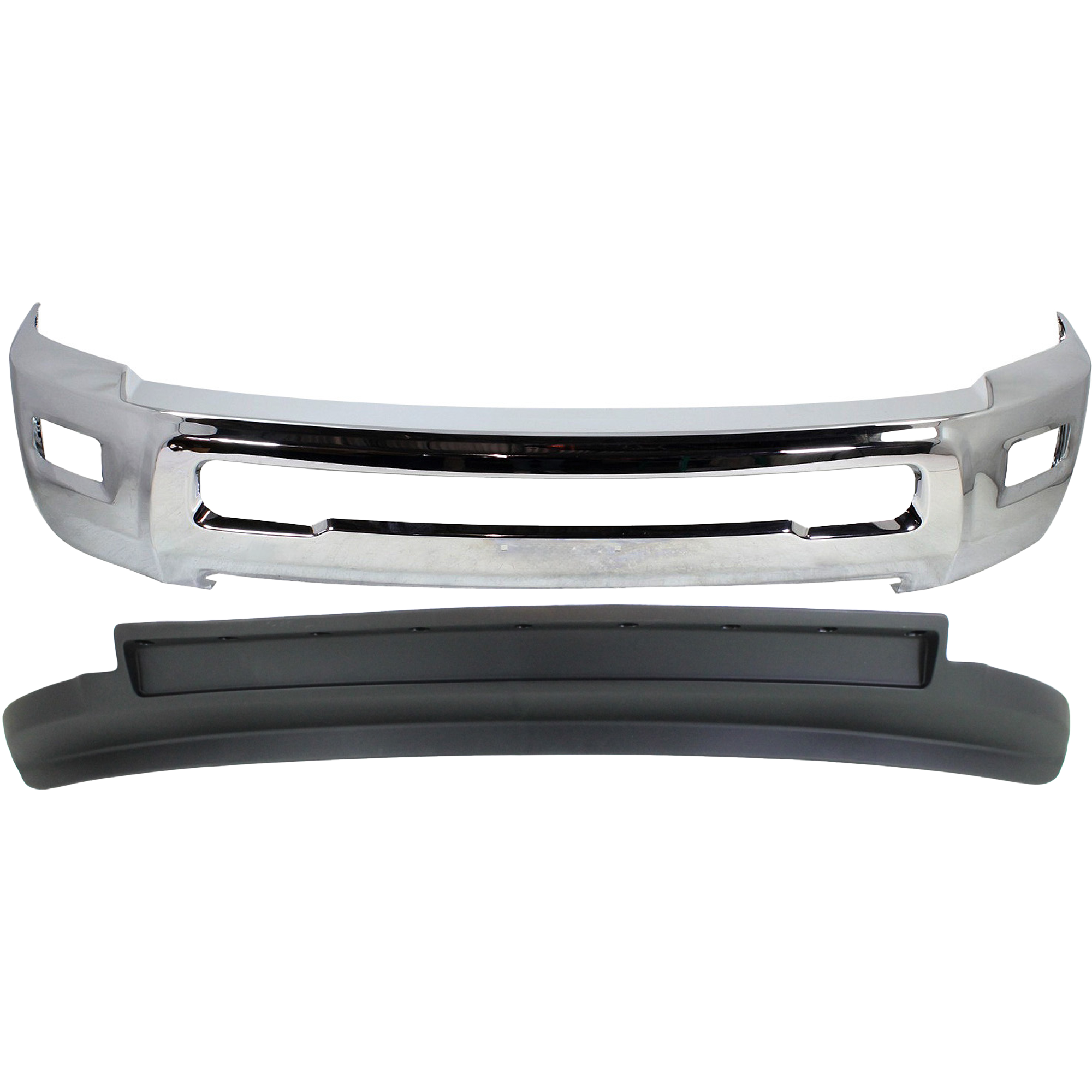 AM RAM FULL SIZE P U 10-13 FRONT BUMPER 2 pc Kit with Air Dam SKU KIT 060717-22 Partslink CH1002390 CH1090141 OEM 68045698AB 68045708AA