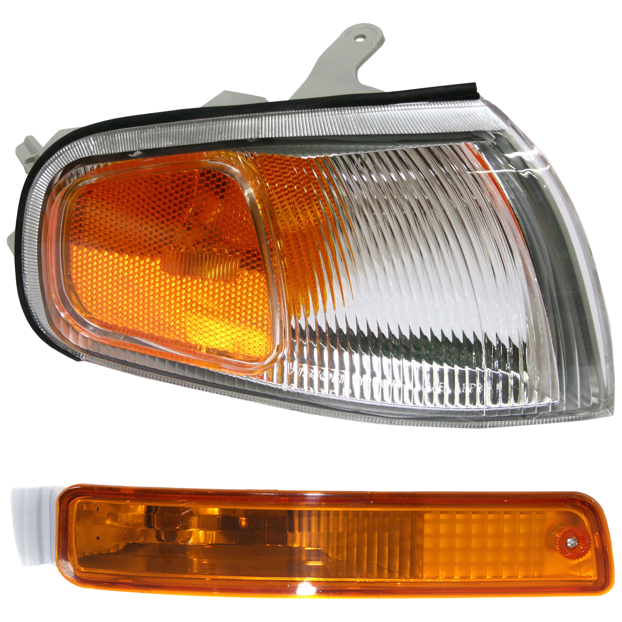 AM CAMRY 95-96 CORNER LAMP RH 2 pc kit Assembly Next To Headlamp USA Built with Turn Signal Light SKU KIT 060724-08 Partslink TO2521139 TO2531117 OEM 8161006020-8151006032