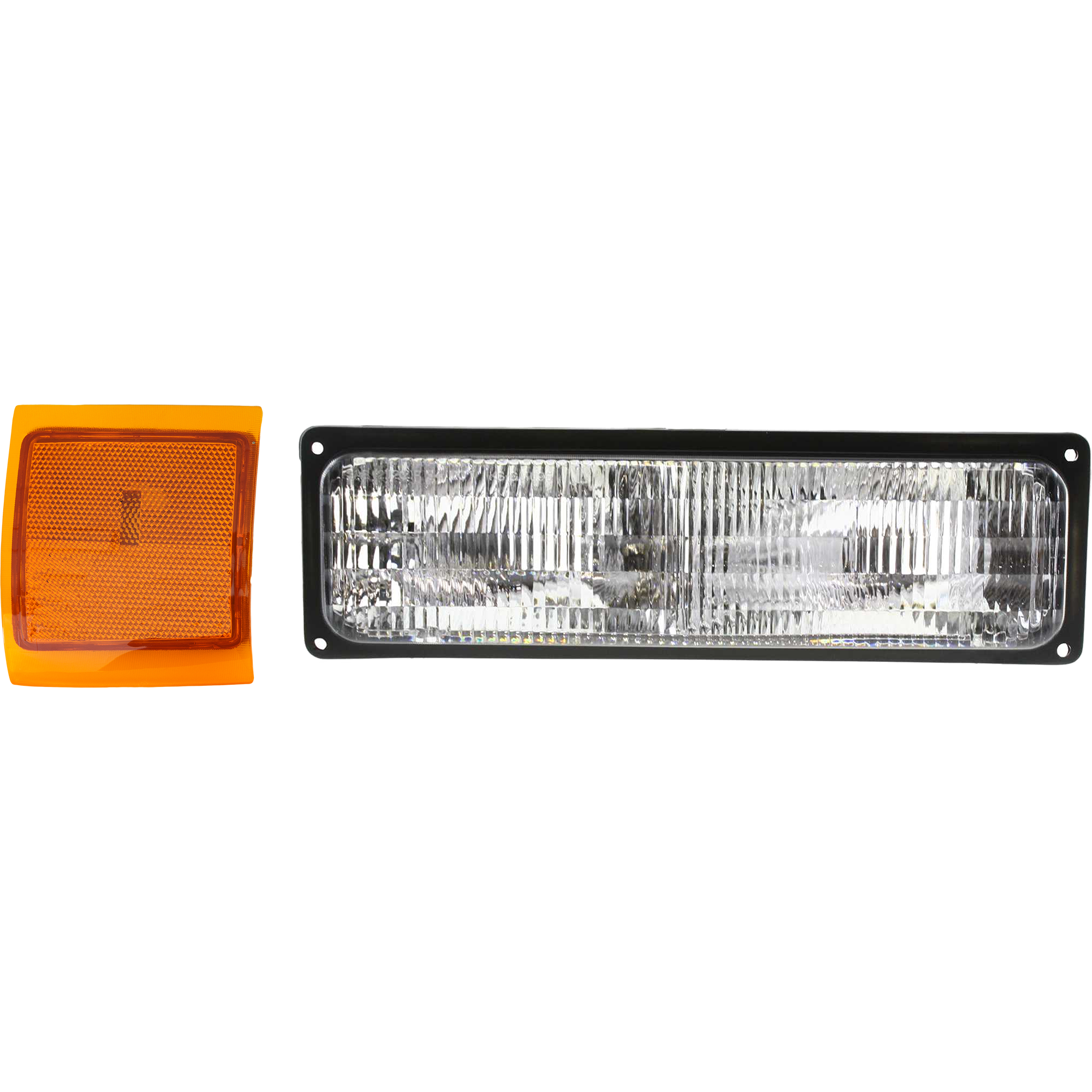AM C K FULL SIZE P U 94-00 SIGNAL LAMP LH 2 pc kit Lens and Housing w Composite Head Lamps w Side Marker SKU KIT 060724-10 Partslink GM2520128 GM2550144 OEM 5976837-5977737