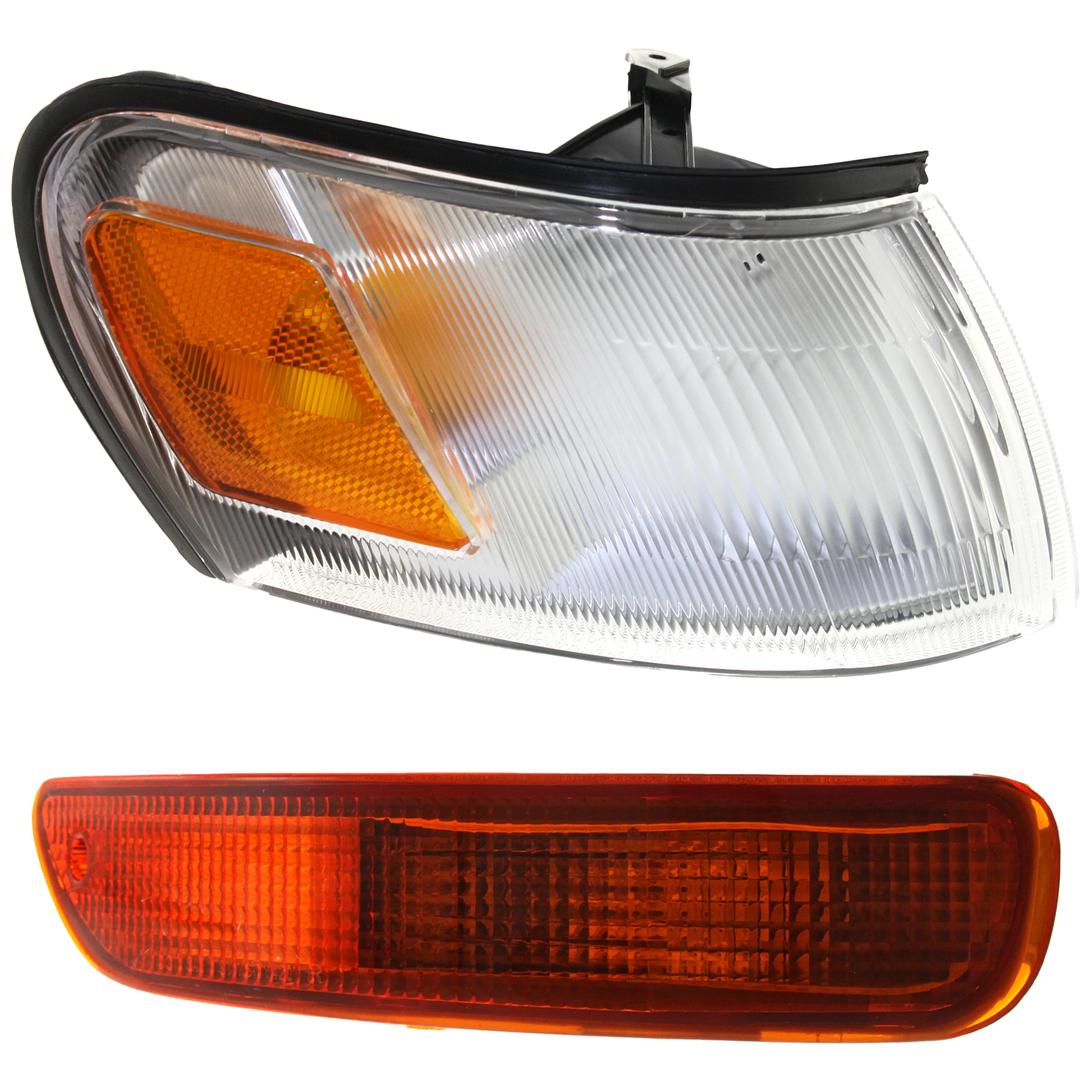 AM COROLLA 93-97 CORNER LAMP RH 2 pc kit Assembly with Turn Signal Light SKU KIT 060724-13 Partslink TO2551106 TO2531103 OEM 8161012600-8151012720