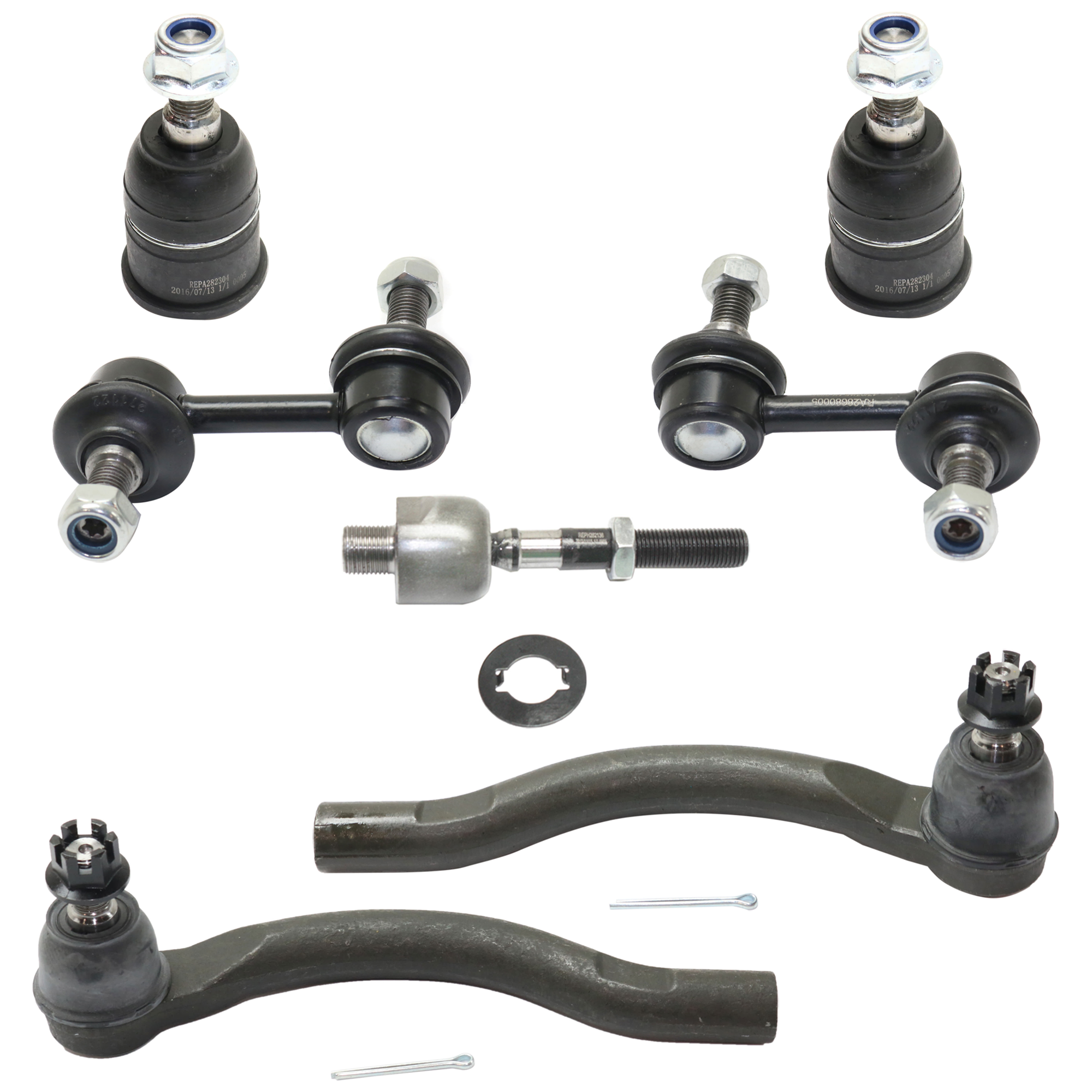 AM TL 07-08 FRONT SUSPENSION KIT RH AND LH 7 pc kit with Ball Joint Sway Bar Link and Tie Rod End SKU KIT 060724-42 OEM BJ50075-51321SEPA01-51320SEPA0