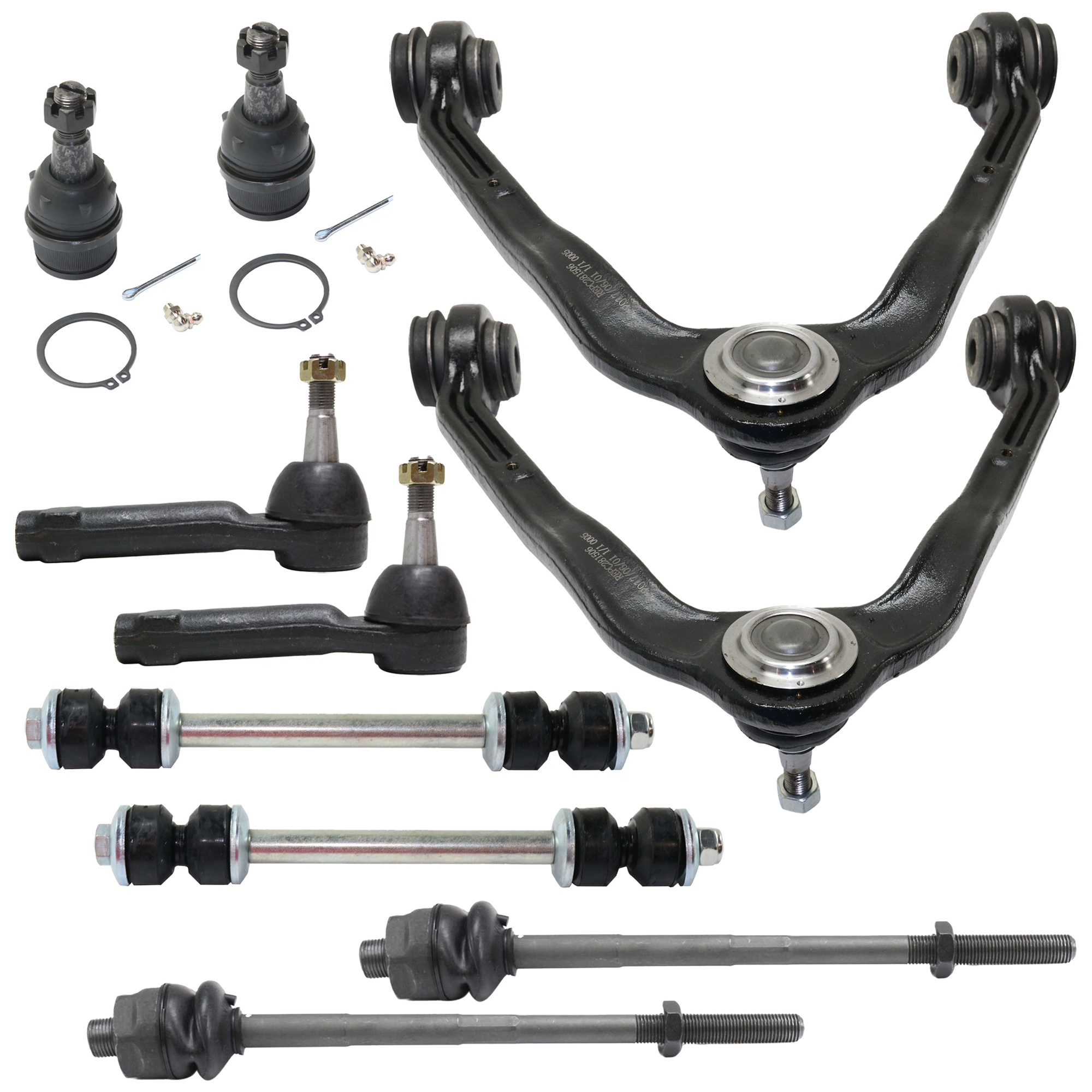 AM SILVERADO SIERRA 1500-99-06 FRONT SUSPENSION KIT RH AND LH 10 pc Kit with Ball Joint Control Arm Sway Bar Link and Tie Rod End SKU KIT 060724-69 OEM 104327-2601528-5051272-1247