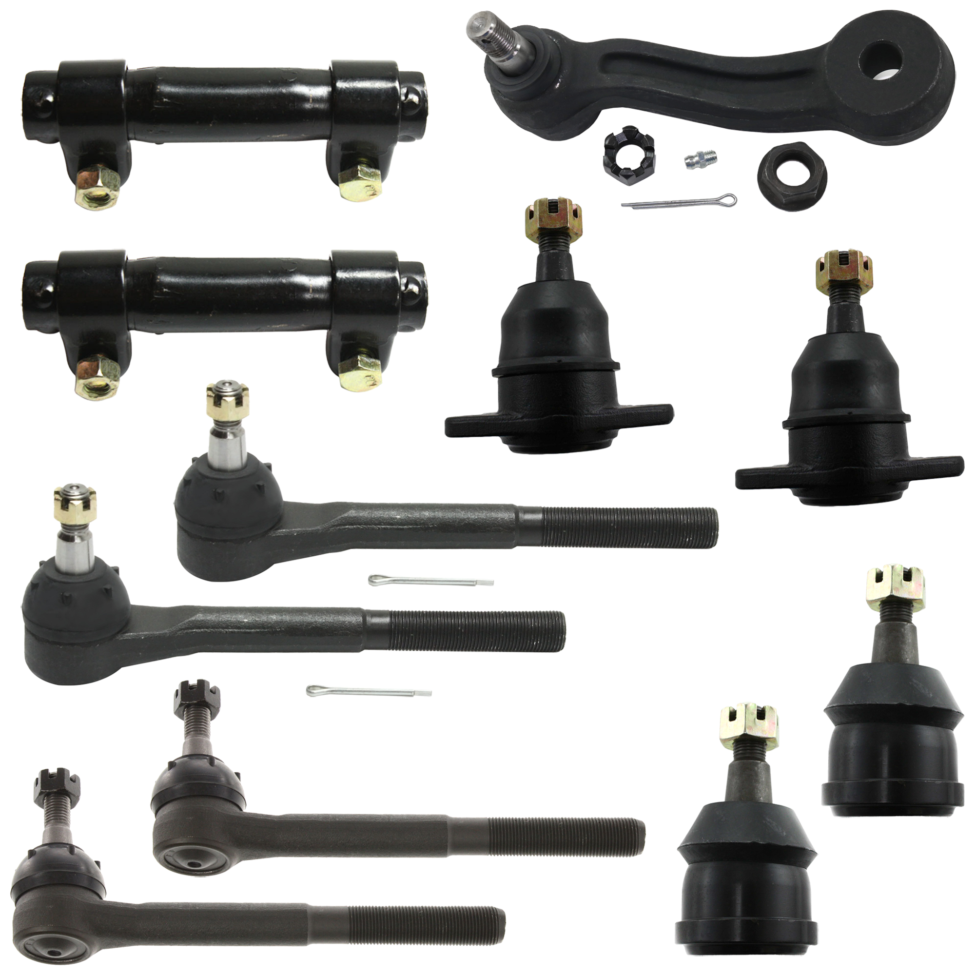 AM C FULL SIZE PICK UP 93-00 FRONT TIE ROD END RH AND LH Inner and Outer 11 pc kit w Ball Joint and Drag Link SKU KIT 060724-72 OEM 26000152-310386-386005-2692