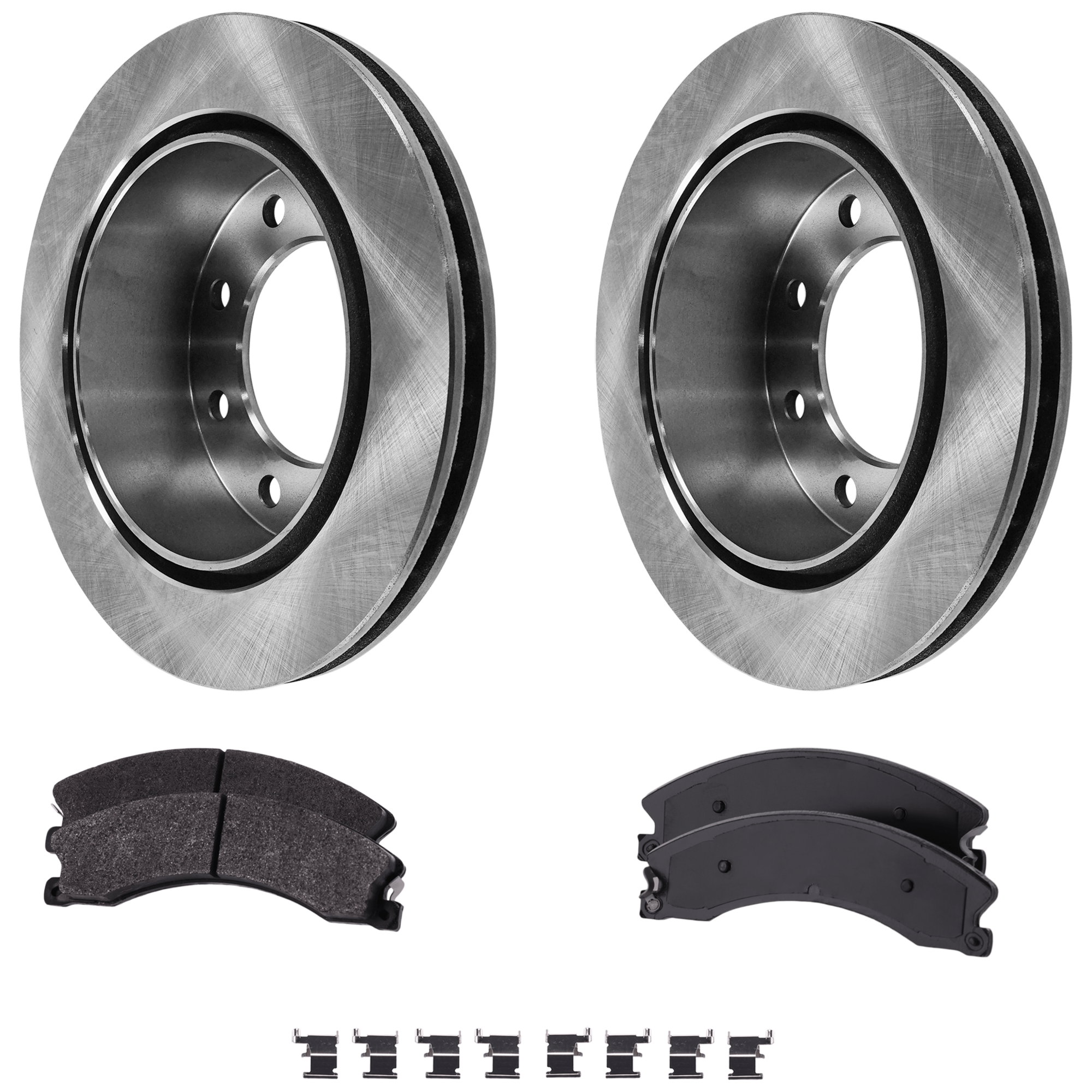 AM EXPRESS 3500 SAVANA 3500-09-17 REAR BRAKE DISC AND PAD KIT 4 pc Kit 8 Lugs Semi Metallic with Brake Disc and Brake Pad Set SKU KIT 060724-84 OEM 15712801-20777332-20828610-208