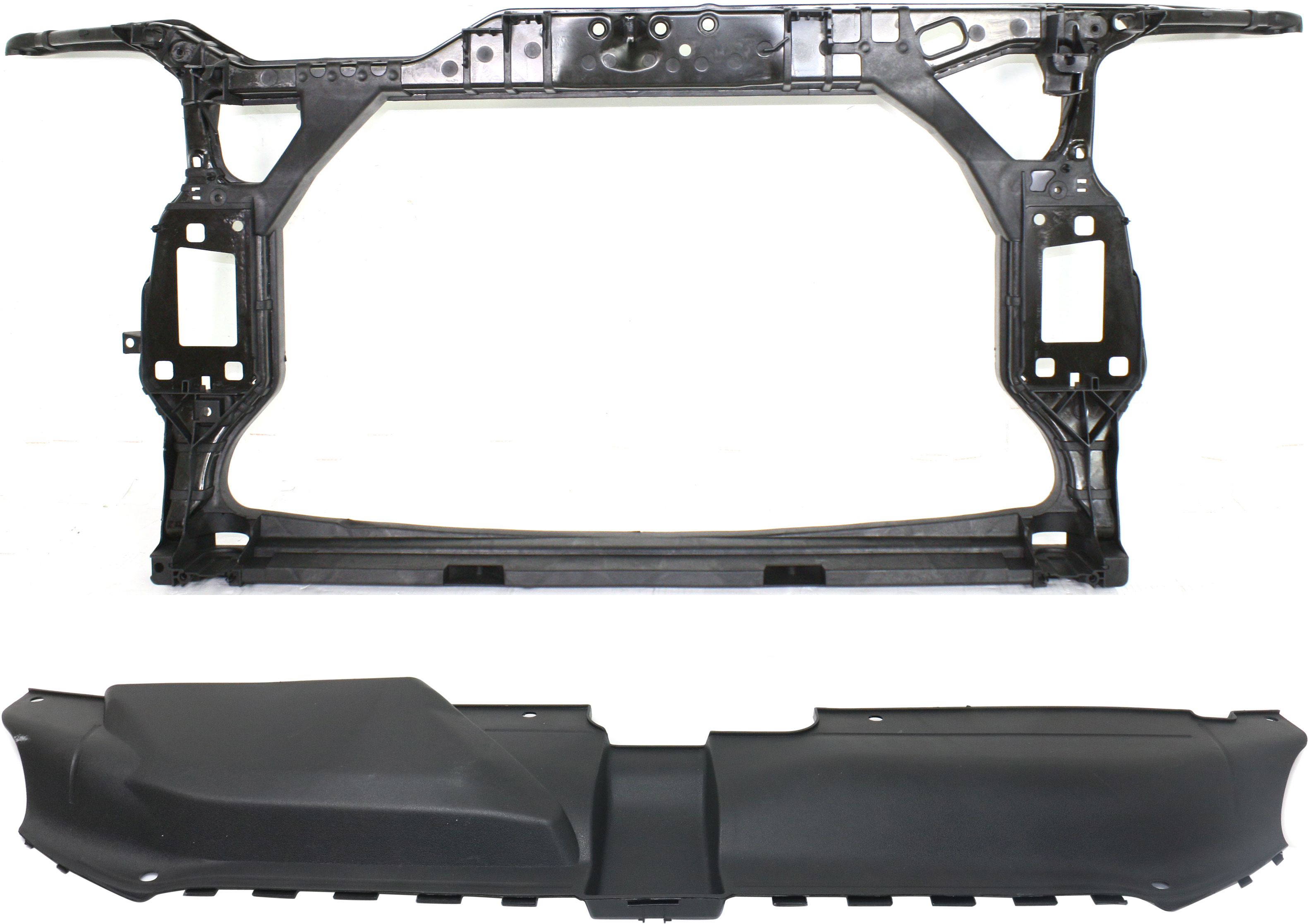 AM A4 S4-09-12 RADIATOR SUPPORT 2 pc Kit with Radiator Support Cover SKU KIT 060817-22 Partslink AU1225124 AU1224102 OEM 8K0805594L 8K0807081