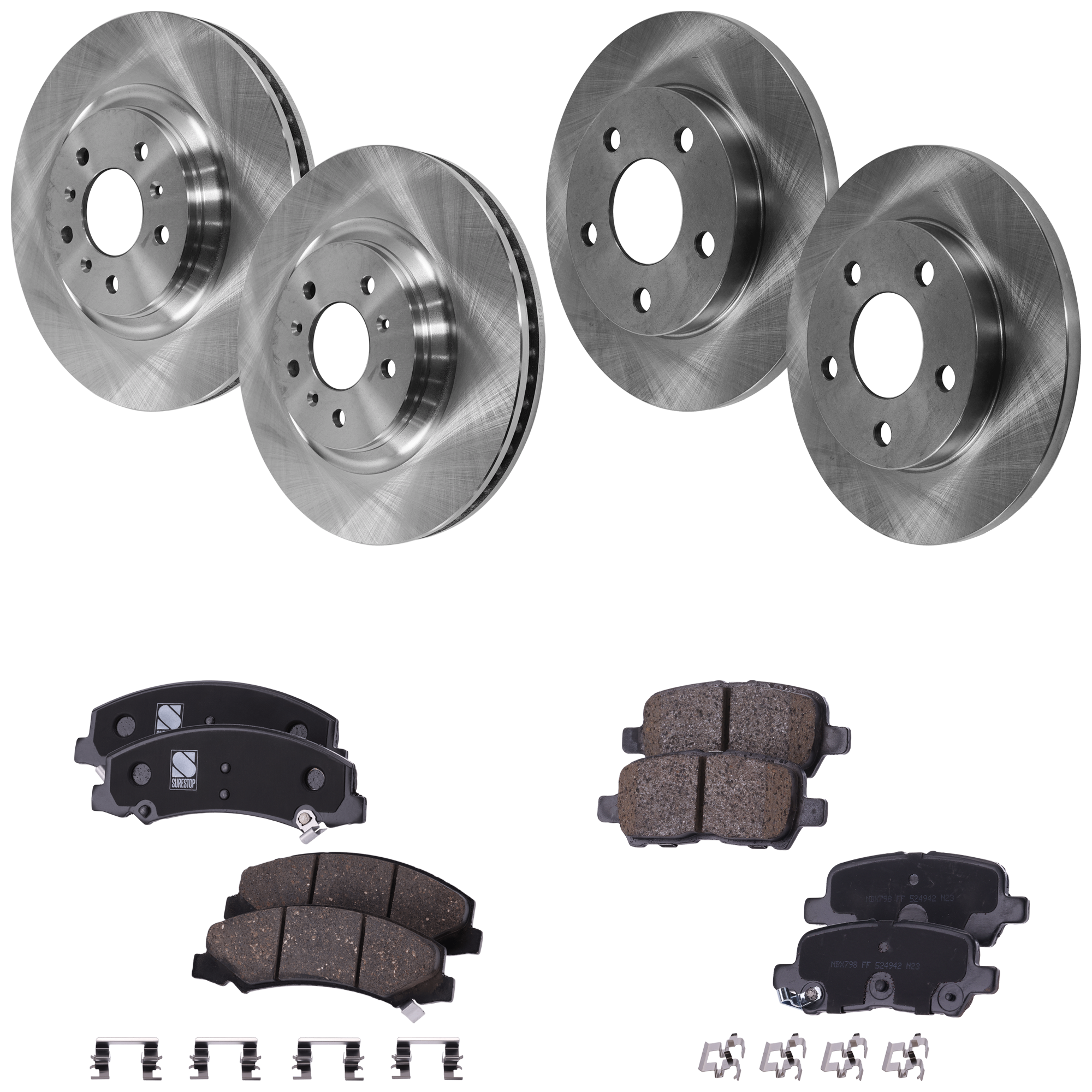 AM IMPALA 12-13 IMPALA LIMITED 14-16 FRONT AND REAR BRAKE DISC AND PAD KIT 4 Wheel Set SKU KIT 060823-03 OEM 15793340-25803423-25980048-259