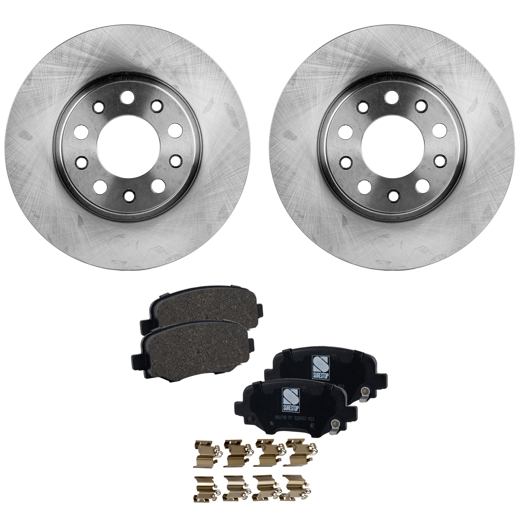 AM CHRYSLER 200-15-17 CHEROKEE 14-21 REAR BRAKE DISC AND PAD KIT 4 pc Kit SKU KIT 060824-03 OEM 43192-850380-60042012-781099R