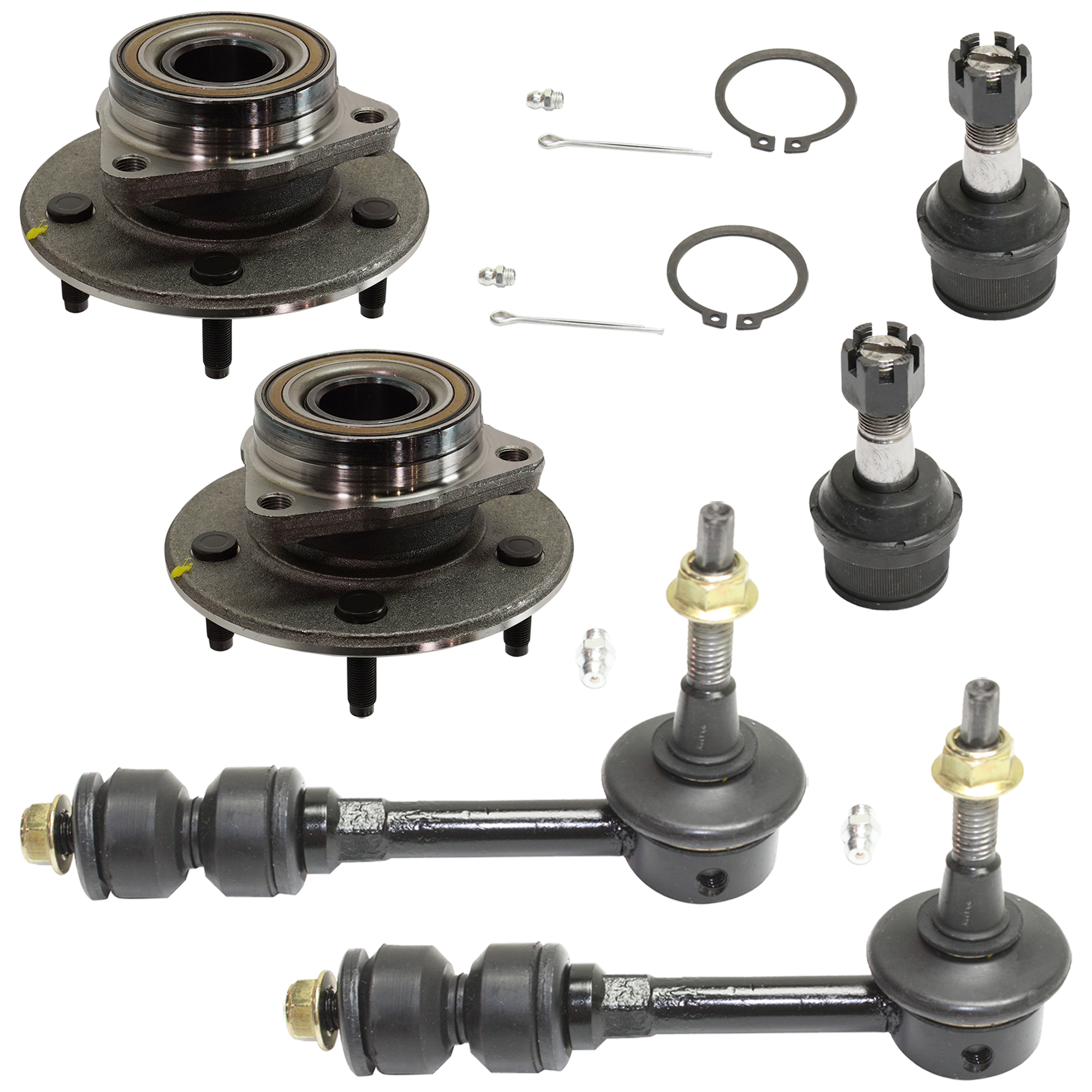 AM DODGE FULL SIZE P U 00-02 FRONT SUSPENSION KIT RH AND LH 6 pc kit 4WD 4 Wheel ABS SKU KIT 060824-32 OEM 104325-2601550-5051289-45D2289