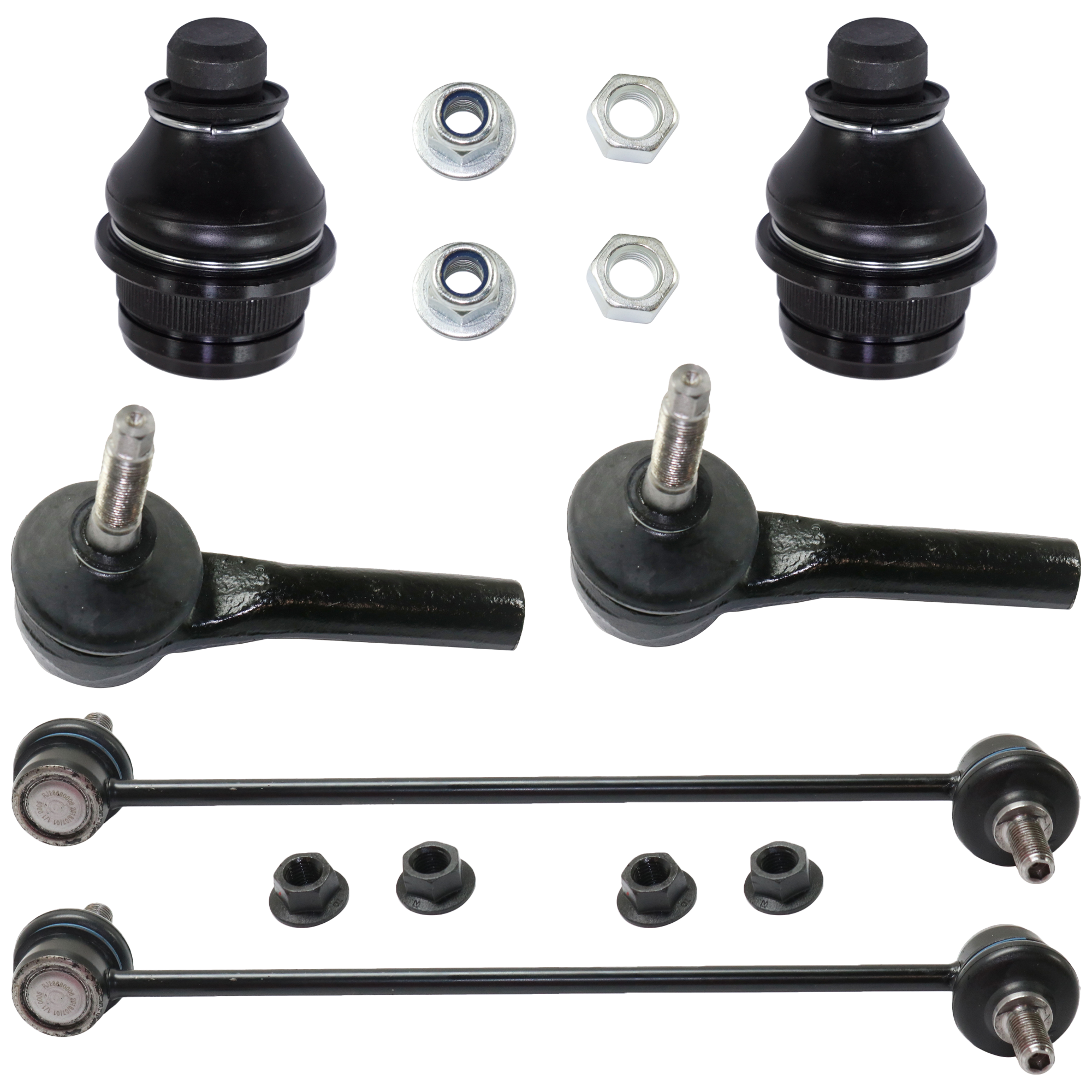 AM CALIBER 07-12 COMPASS 07-17 FRONT SUSPENSION KIT 6 pc Kit with Ball Joint Tie Rod End and Sway Bar Link SKU KIT 060824-39 OEM 2601724-5051417-45D2401-46D240