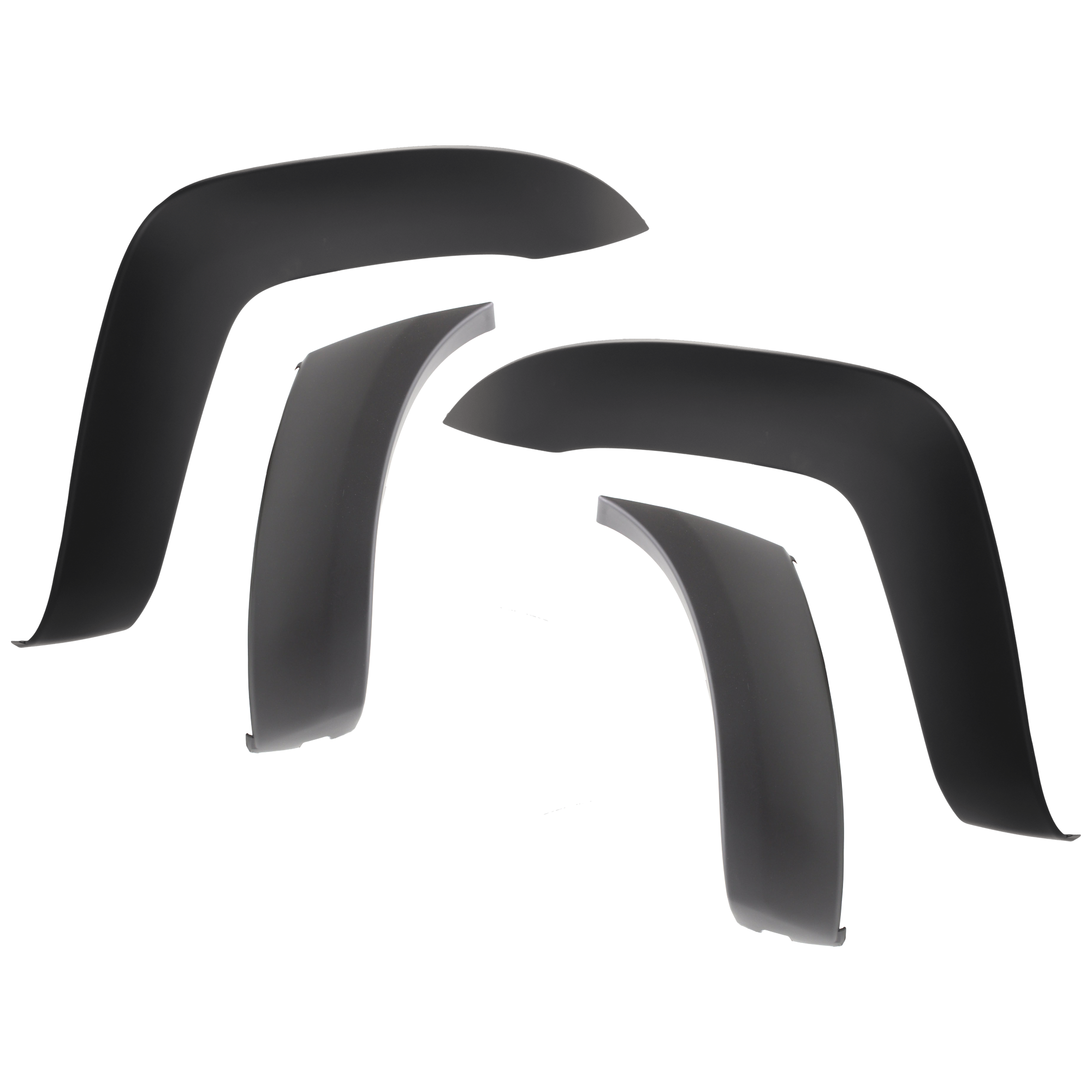 AM TACOMA 05-11 FRONT WHEEL OPENING MOLDING RH AND LH 4 pc Kit OE Style Textured Black Type 2 Large Flare Exc. X Runner Model with Bumper End SKU KIT 061026-07 Partslink TO1268106 TO1269106 TO1005170 TO1004170 OEM 7587104030-7587204030-52112040