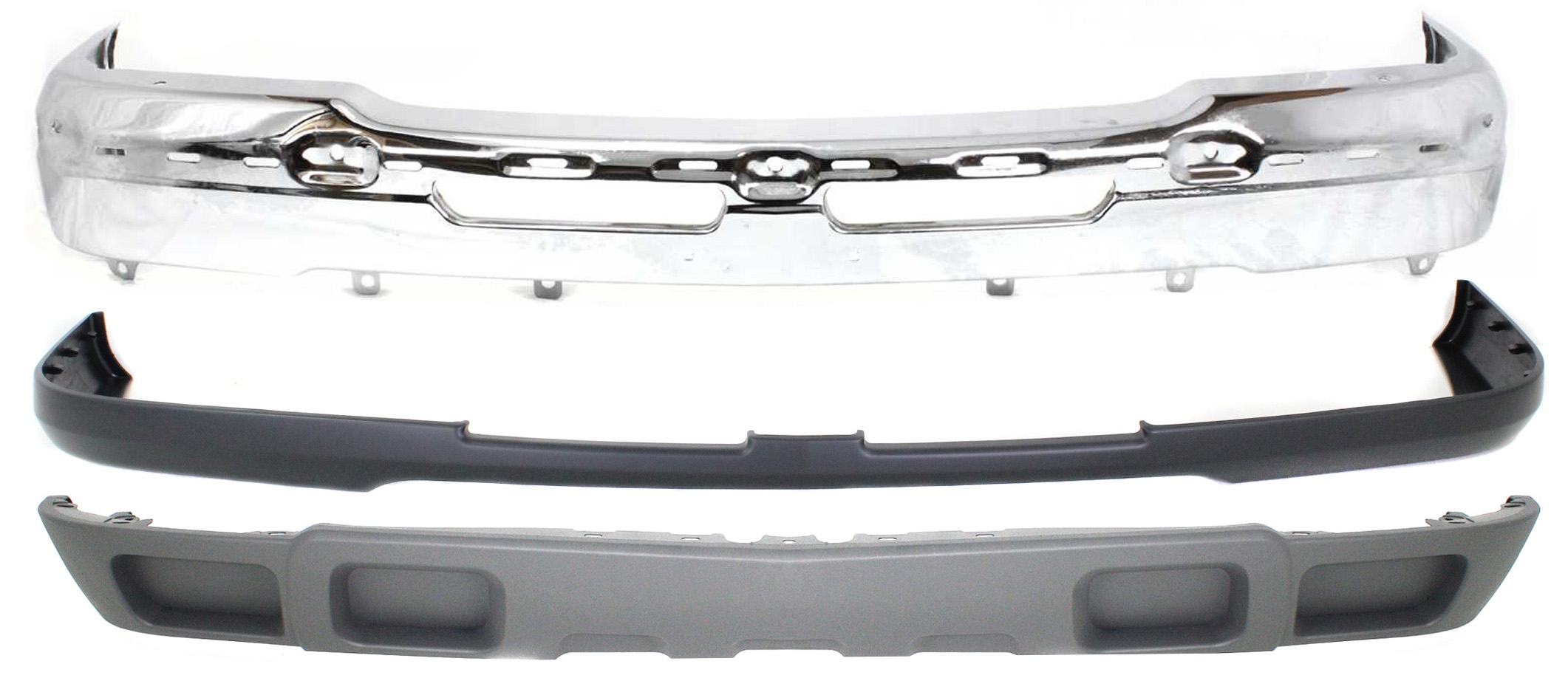 AM SILVERADO 03-07 FRONT BUMPER COVER 3 pc Kit with Bumper and Valance Base LS LT Models SKU KIT 061117-06 Partslink GM1051112 GM1002822 GM1002842 GM1092206 OEM 89025820-19150310 PFM 10397998
