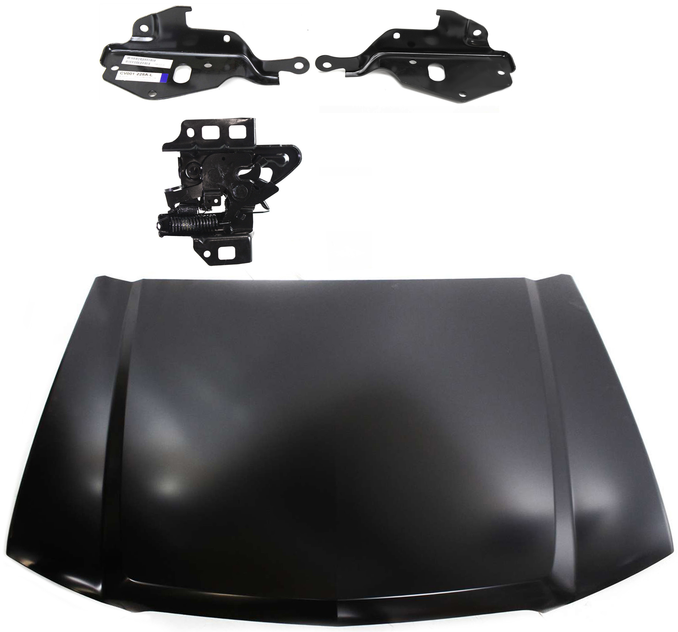 AM SILVERADO 03-06 SILVERADO 1500 CLASSIC 07-07 HOOD 4 pc Kit with Hood Hinges and Hood Latch SKU KIT 061117-40 Partslink GM1230274 GM1236110 GM1236109 GM1234106 OEM 88944302-12472770-12472769-152