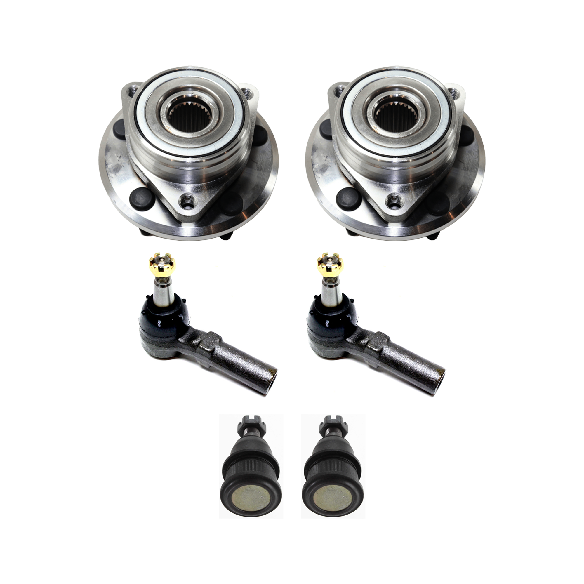 AM TAURUS 96-07 SABLE 96-05 FRONT SUSPENSION KIT RH=LH 6 pc Kit with Wheel Hub Tie Rod End and Ball Joint SKU KIT 061124-19 OEM 104217-281014-2601488-5051243