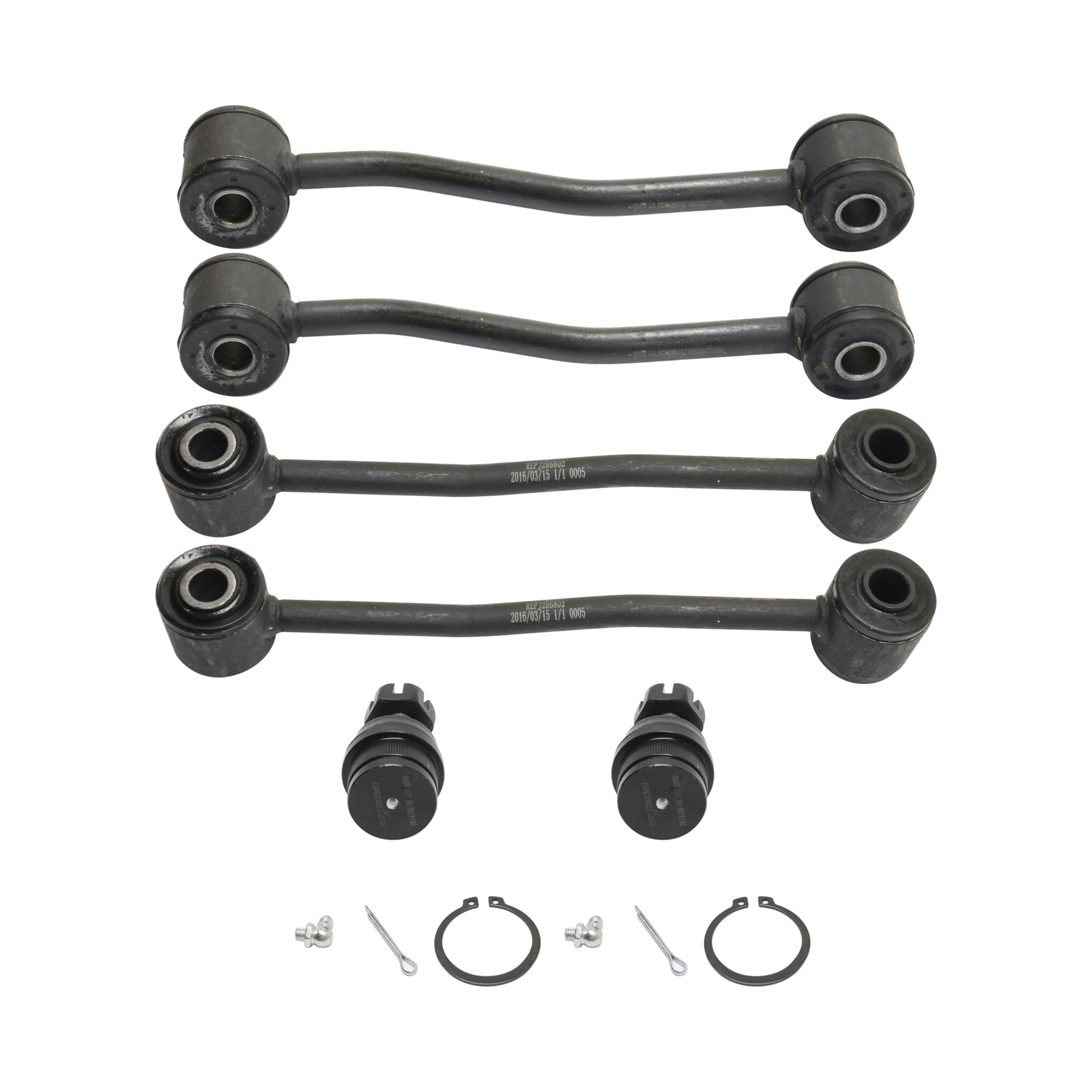 AM GRAND CHEROKEE 99-04 FRONT SUSPENSION KIT 6 pc kit with Ball Joint and Sway Bar Link SKU KIT 061124-25 OEM 104301-2601554-5051292-45D2292