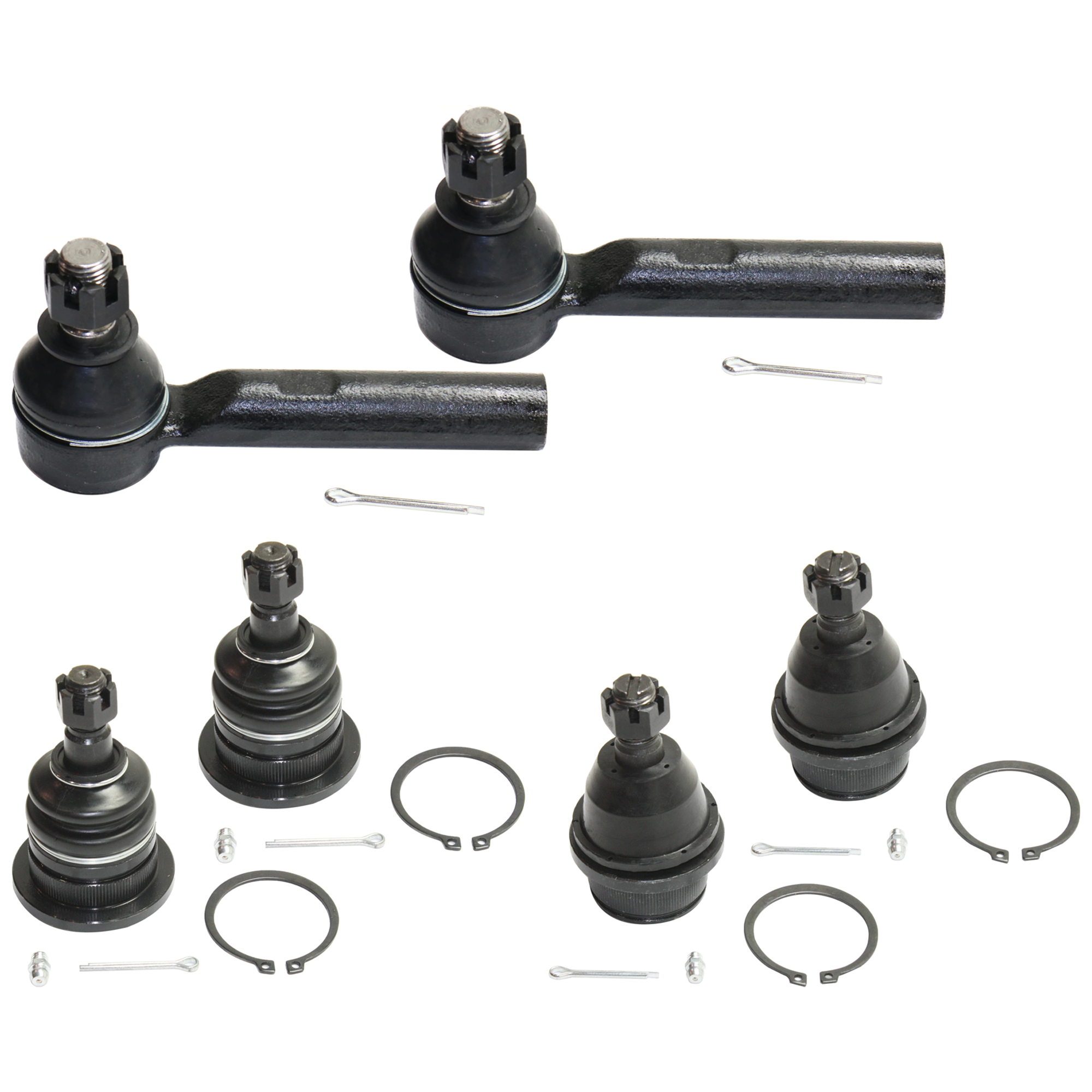 AM GX470-4RUNNER 03-09 FJ CRUISER 07-09 FRONT SUSPENSION KIT RH=LH 6 pc Kit with Ball Joint and Tie Rod End SKU KIT 061124-32 OEM 2601746-5051435-104500017-4806