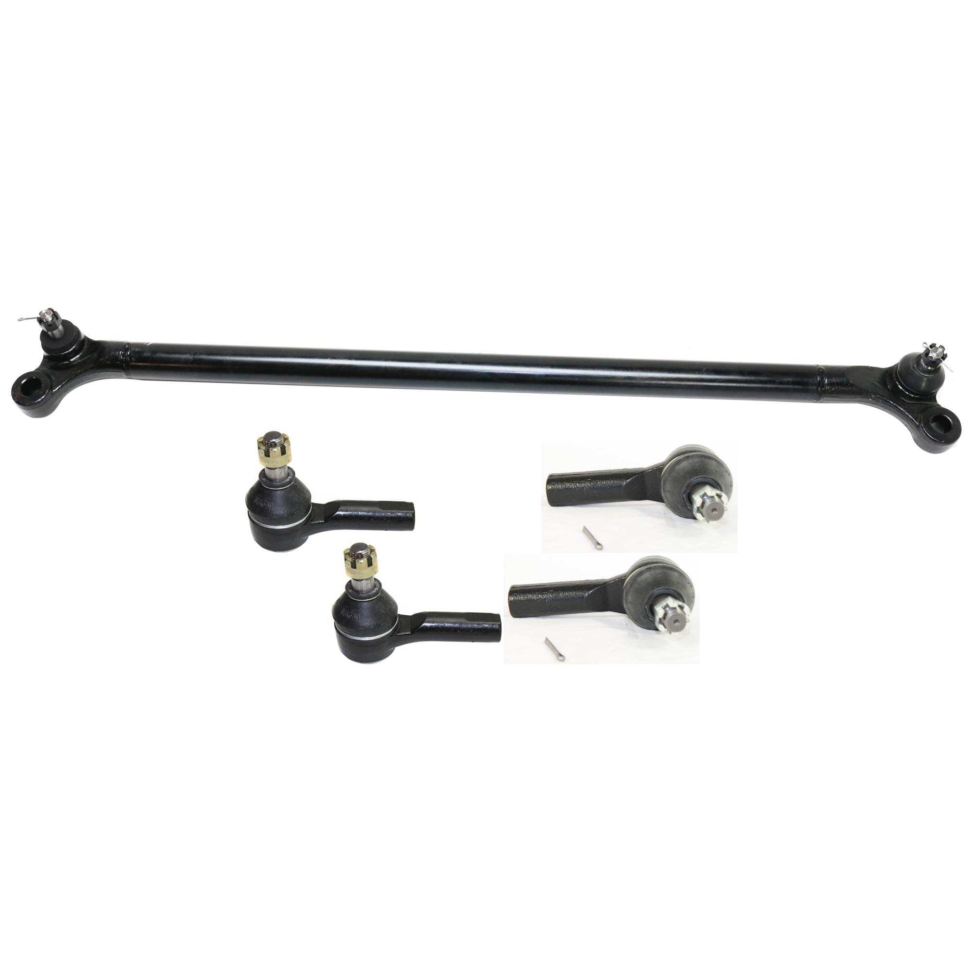 AM FRONTIER 98-04 XTERRA 00-04 FRONT SUSPENSION KIT 5 pc kit with Center Link and Tie Rod End SKU KIT 061124-38 Partslink NI4520100 OEM CL69049 GDS80593 JTY7510-48520