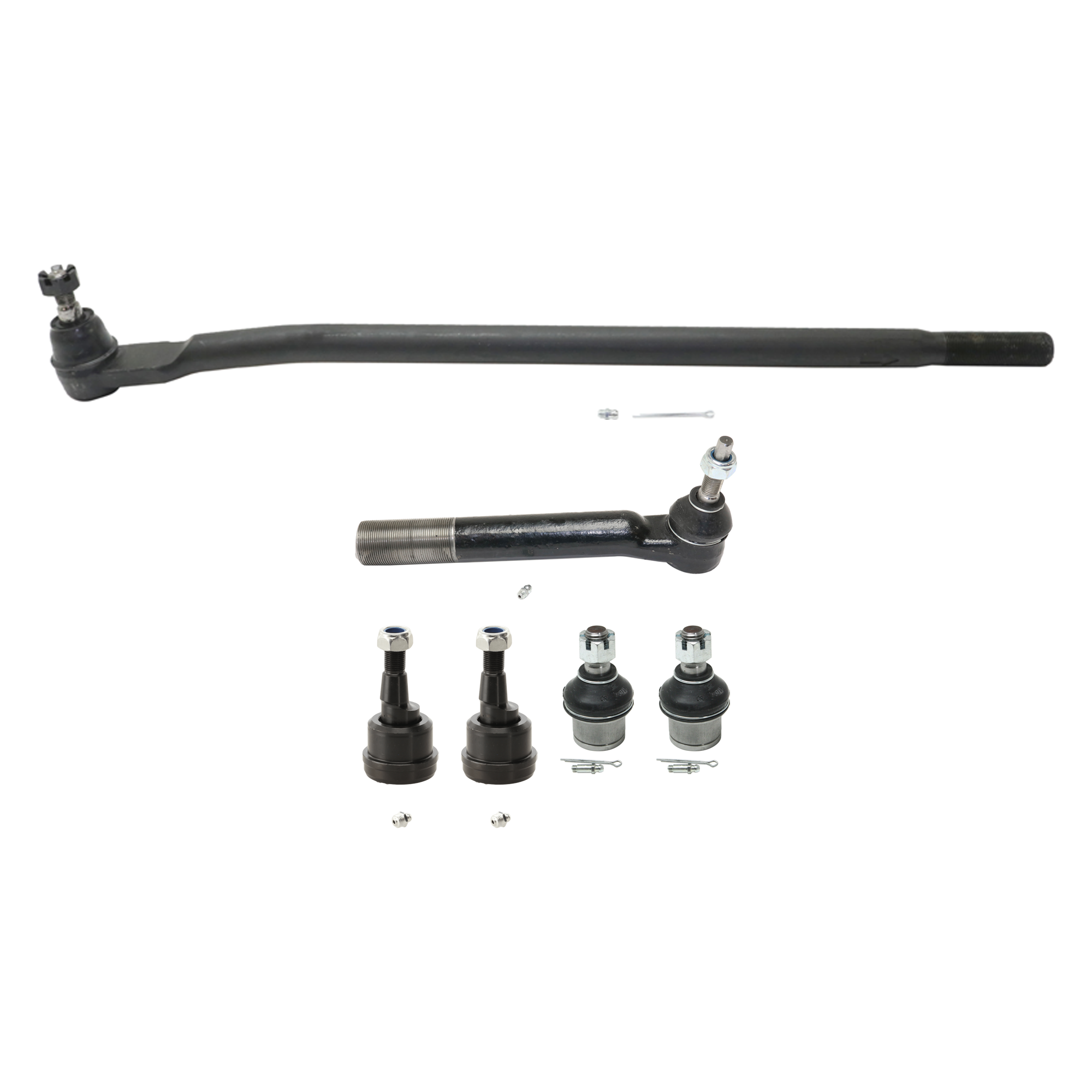 AM RAM 2500-3500 PICKUP 03-10 DRAG LINK 6 pc kit with Ball Joint and Tie Rod End SKU KIT 061124 C132 OEM 68036726AC 104342-442497-26430